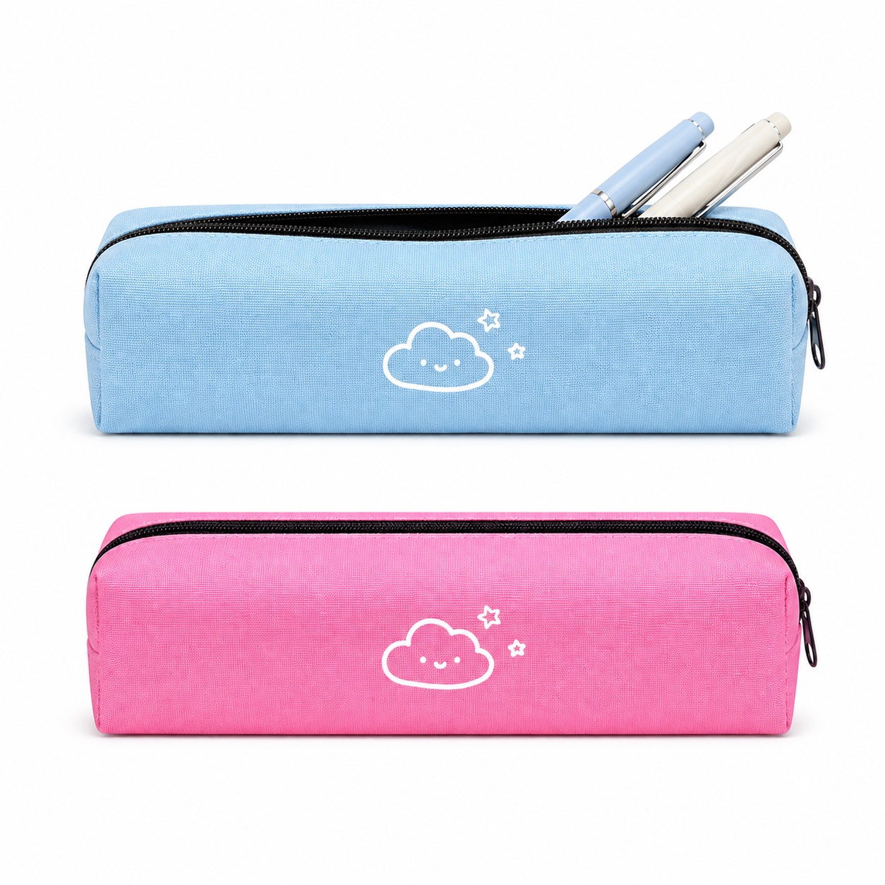 Canvas Zippered Pencil Case