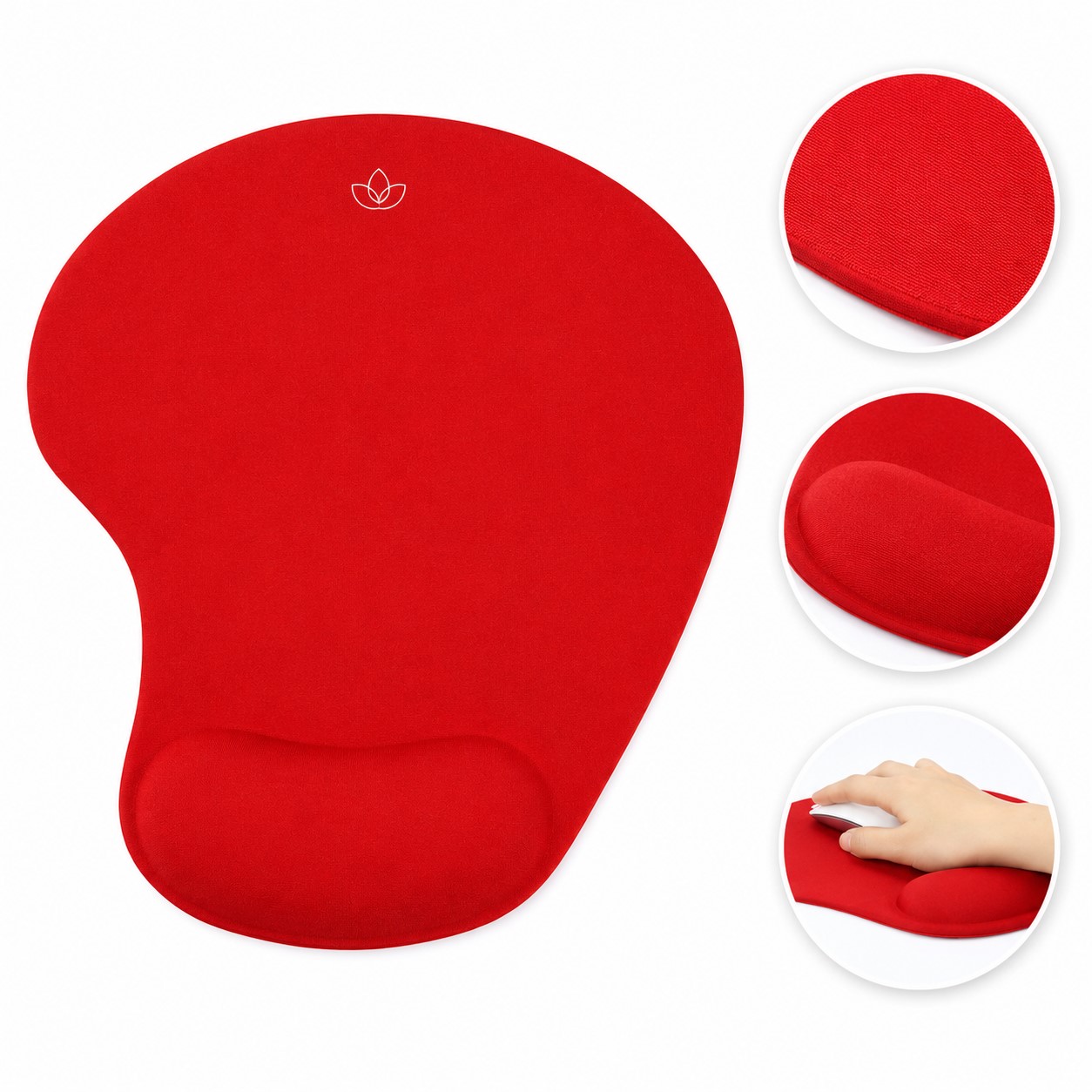 Natural Rubber Mouse Pad With Gel Wrist Rest