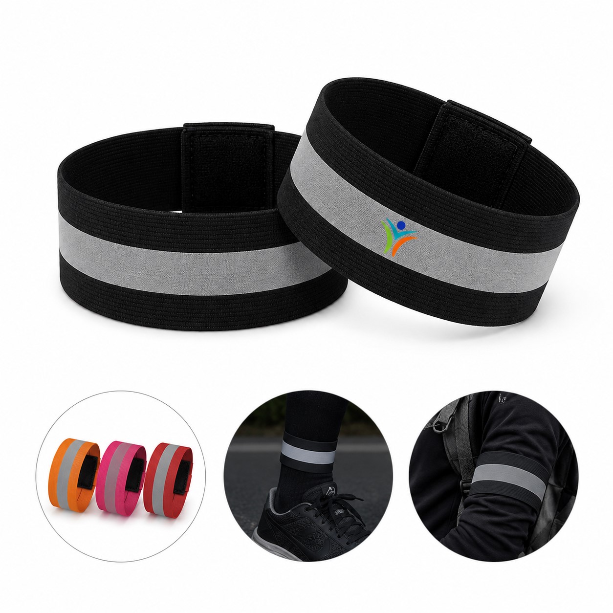Adjustable Polyester Reflective Safety Armband — view 1