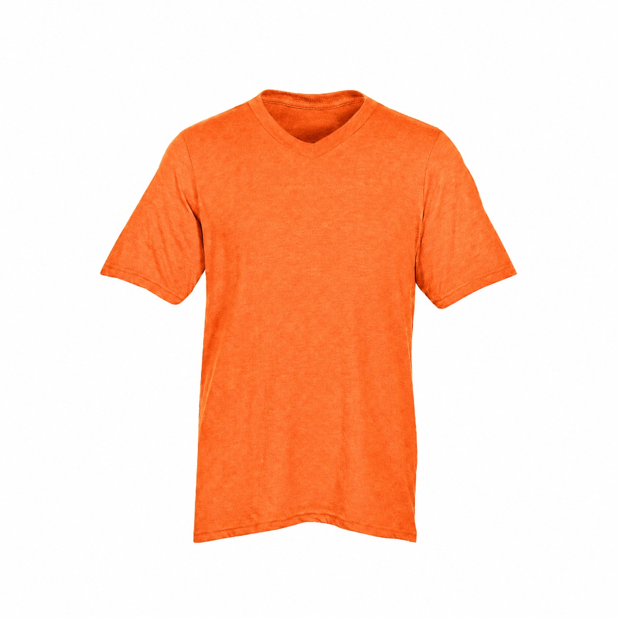 Men's Ringspun Cotton V Neck Shirt — Orange