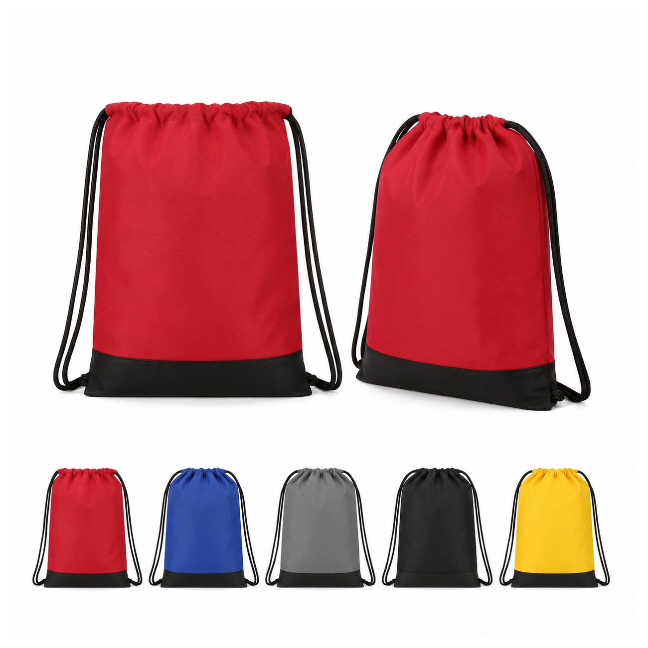 600D Polyester Red Drawstring Bag