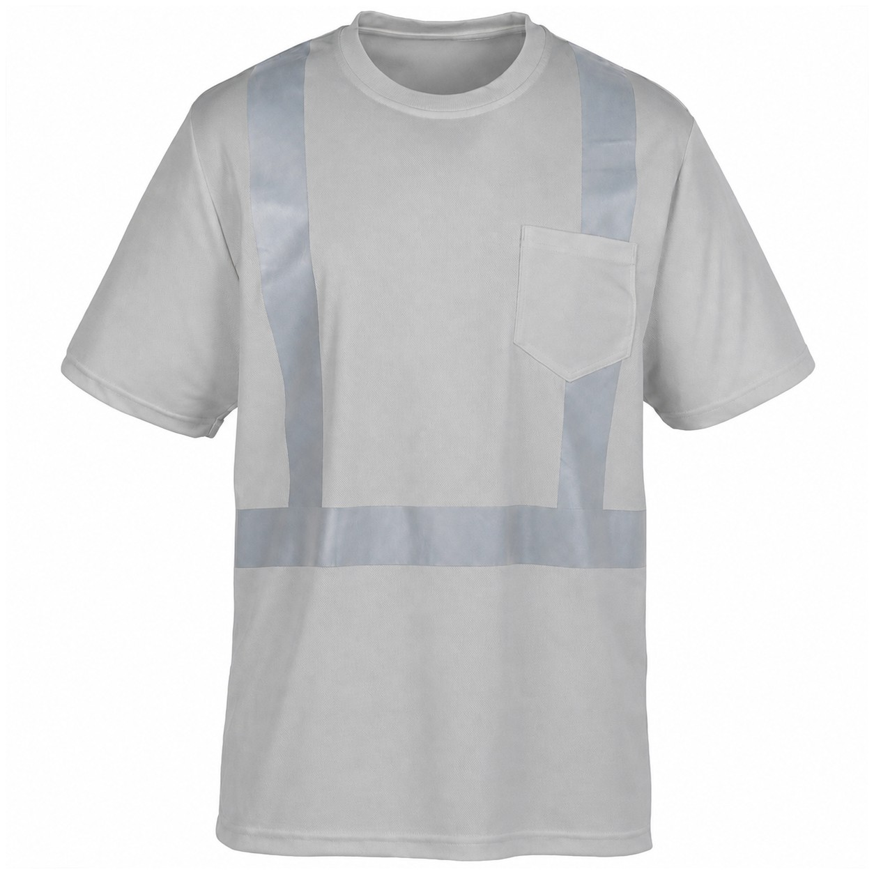High Visibility Polyester Pocket Shirt — Silver