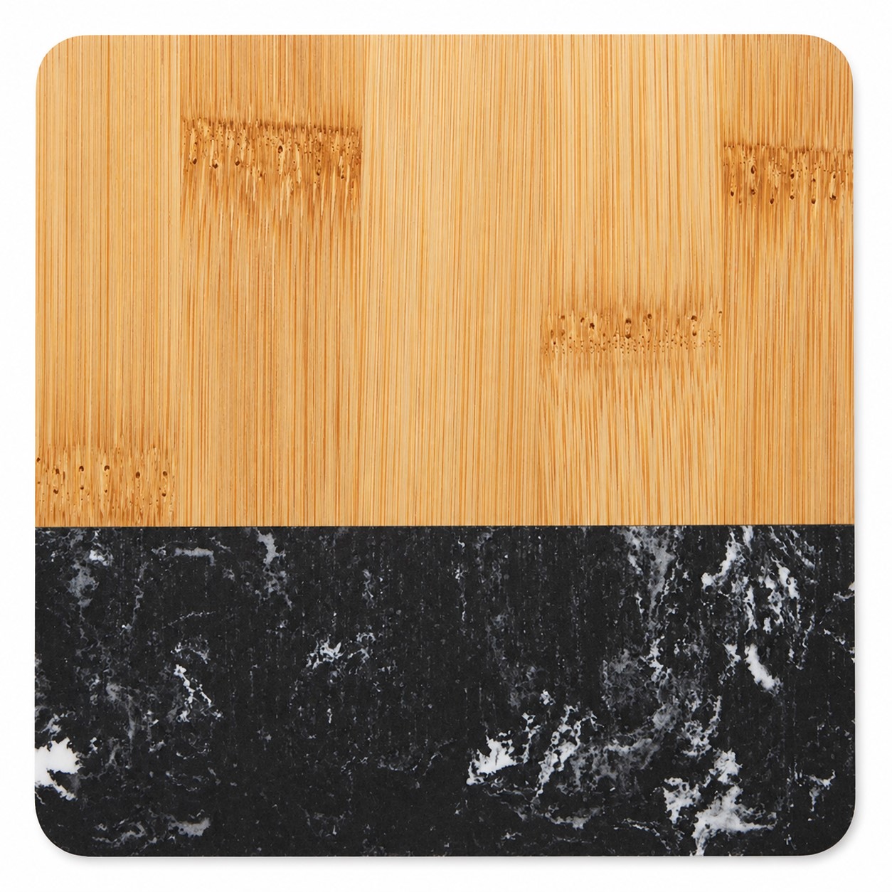 Square Wood Drink Coaster With Stone Accent — view 2