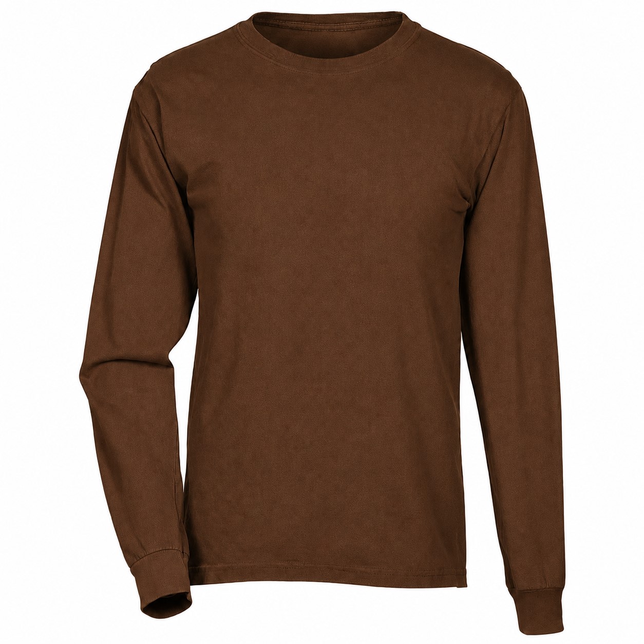 Ringspun Cotton Long Sleeve Tee — Brown