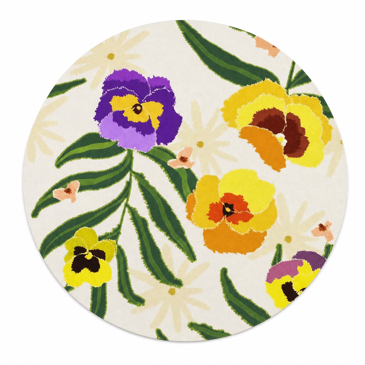 Round Polyester Placemats Four Piece Set — view 2