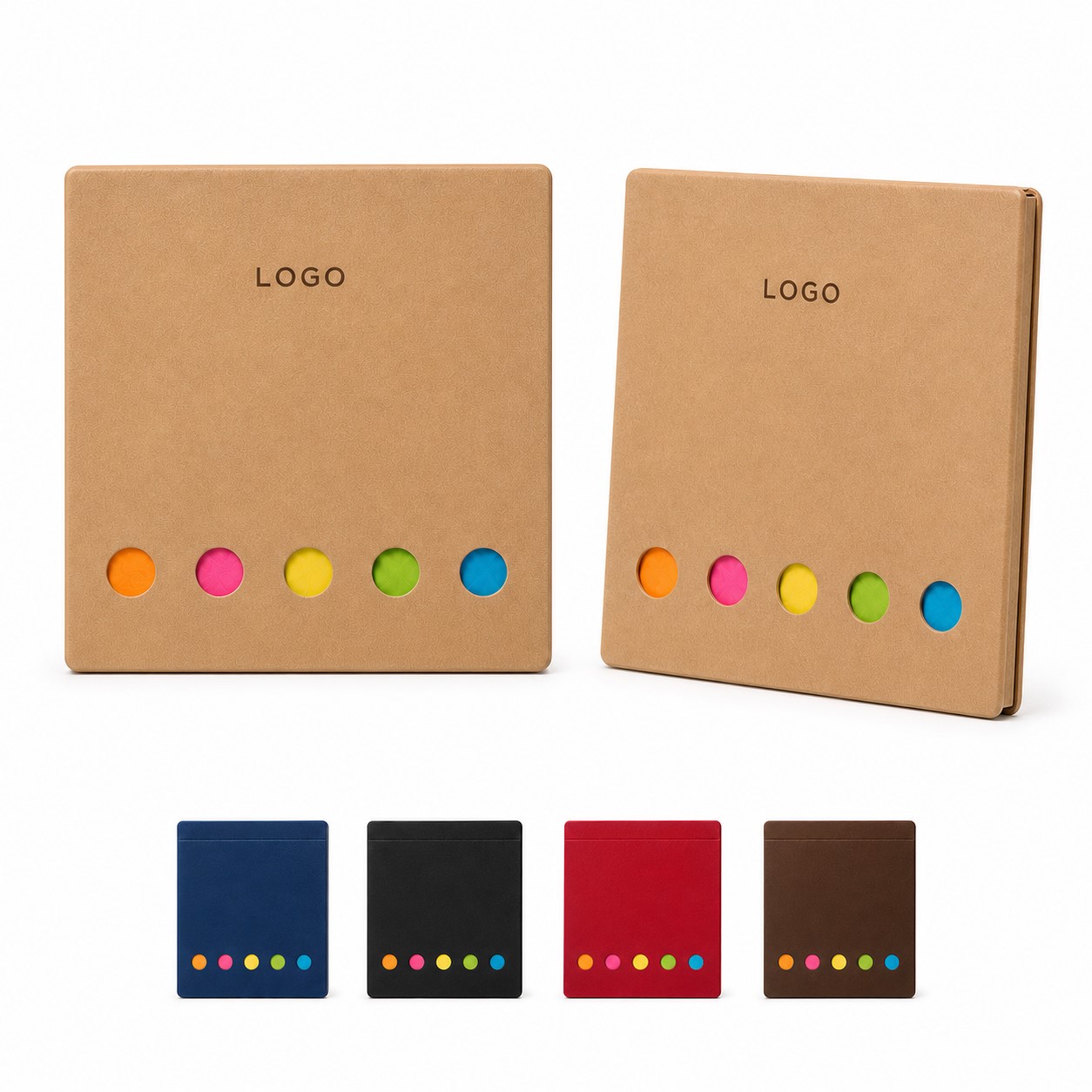 Compact Kraft Paper Sticky Note Booklet