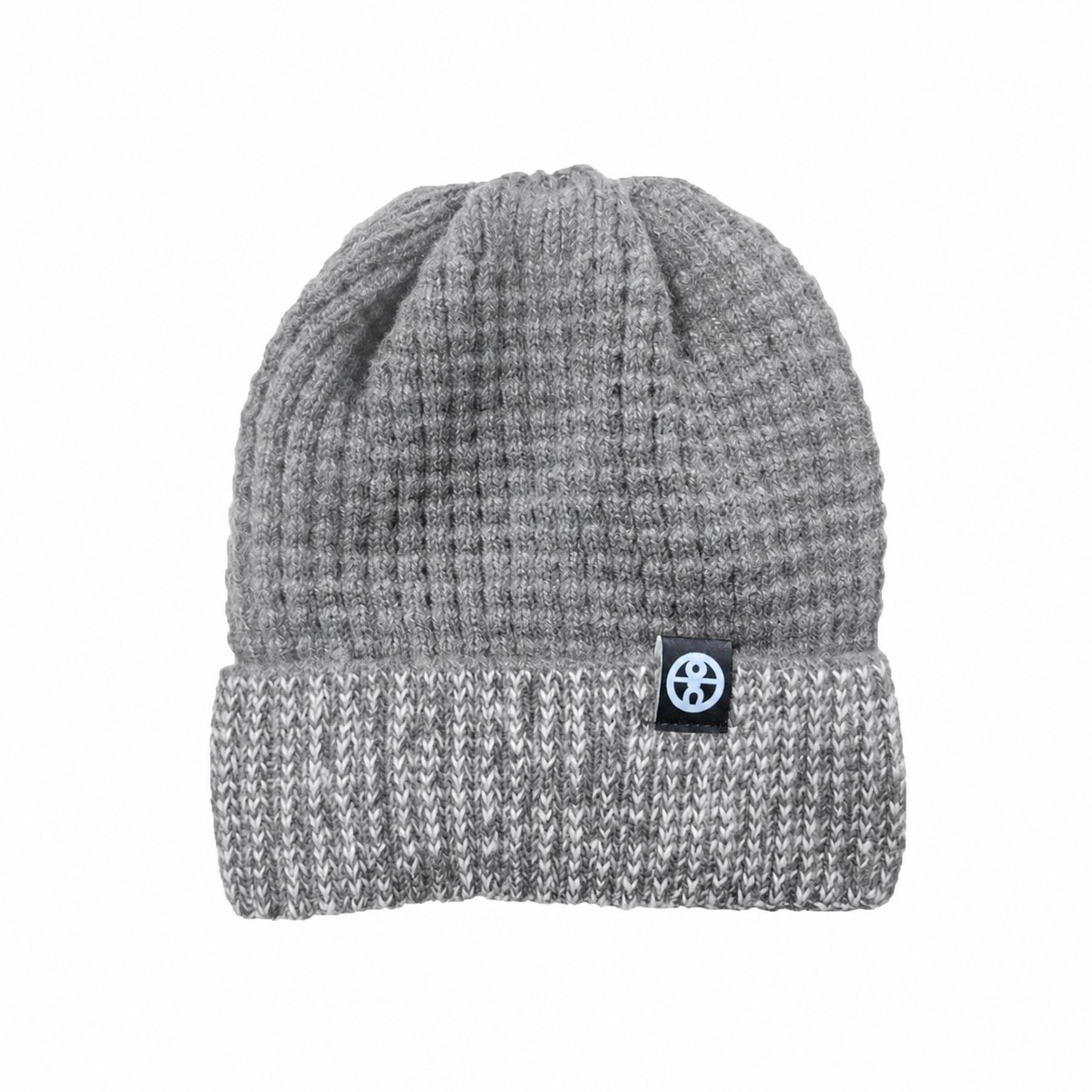 Knit Polyester Cuff Beanie Hat — Nickel Silver