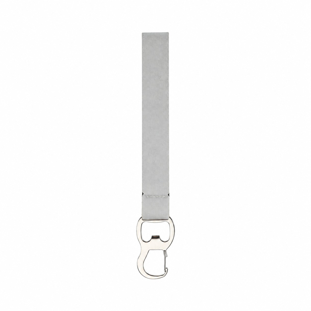 Neoprene Wristband Bottle Opener Keychain — Nickel Silver