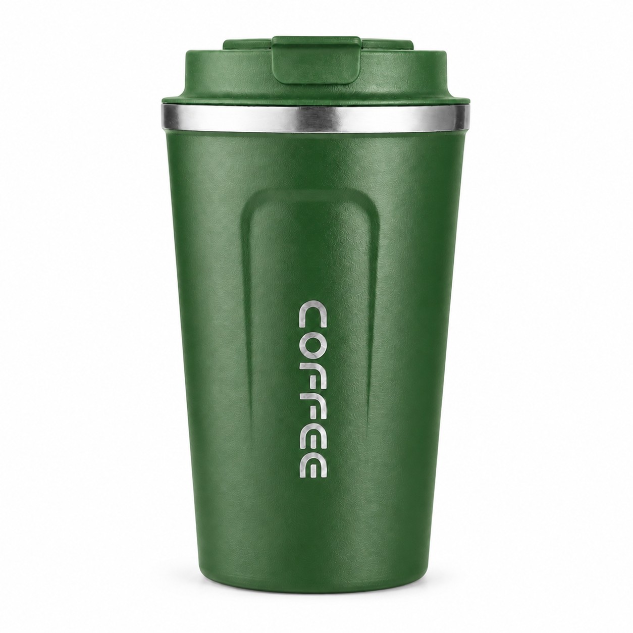 LED Temperature Stainless Coffee Mug — Green