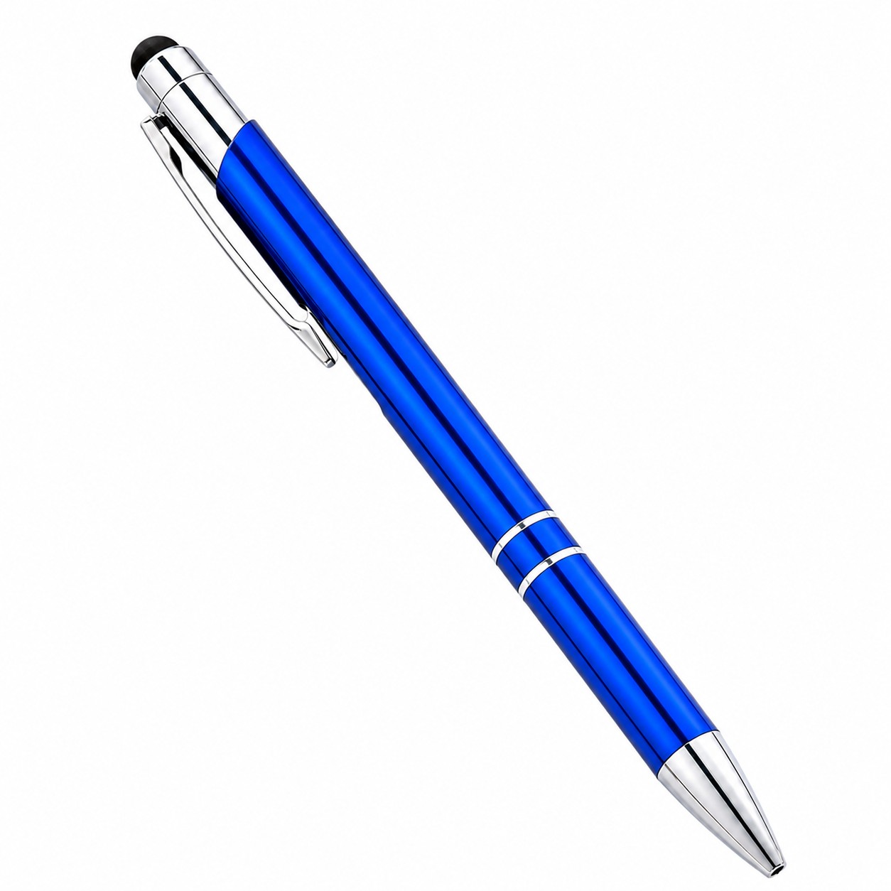 Retractable Stylus Ballpoint Pen — Blue