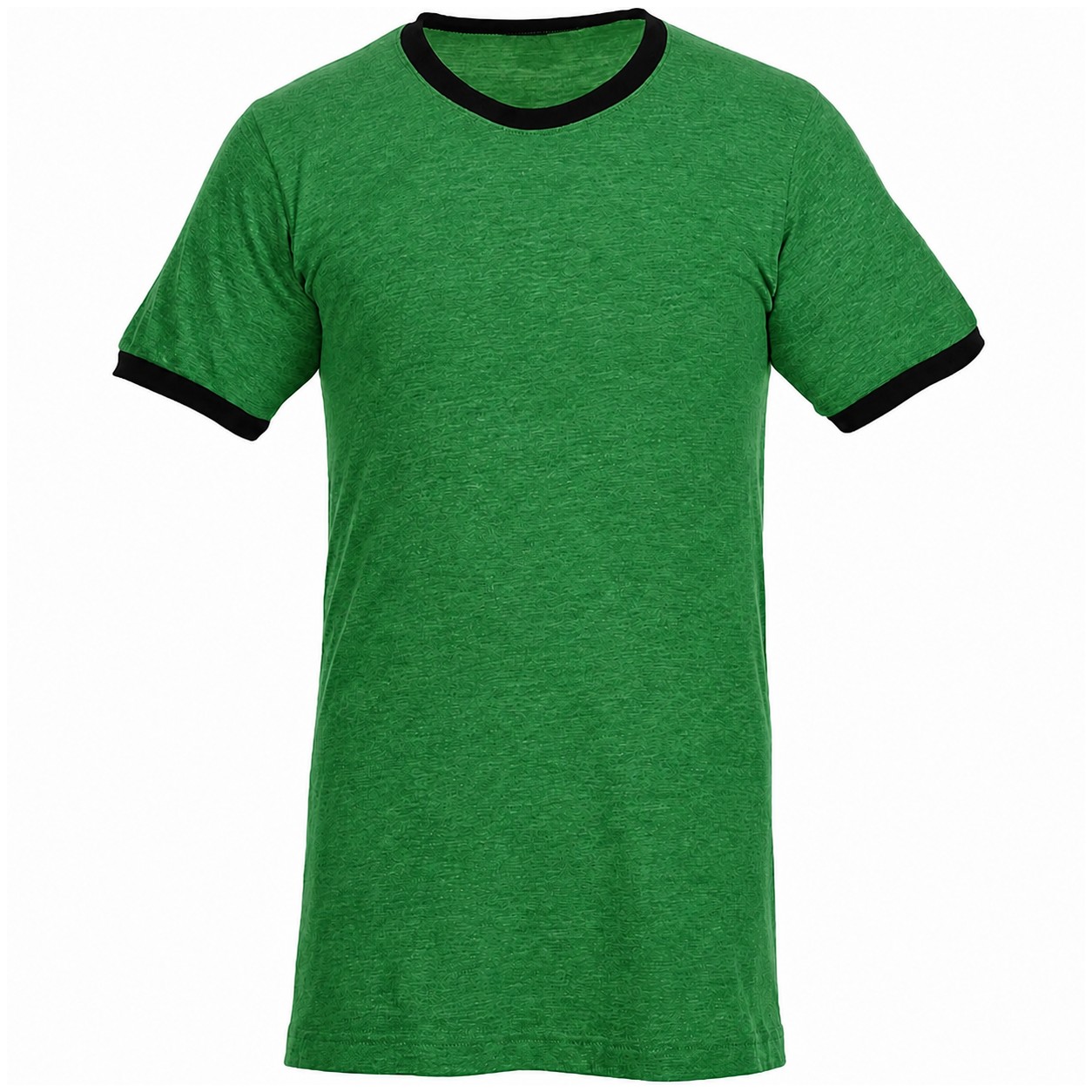 Fine Jersey Ringer Cotton Tee — Green