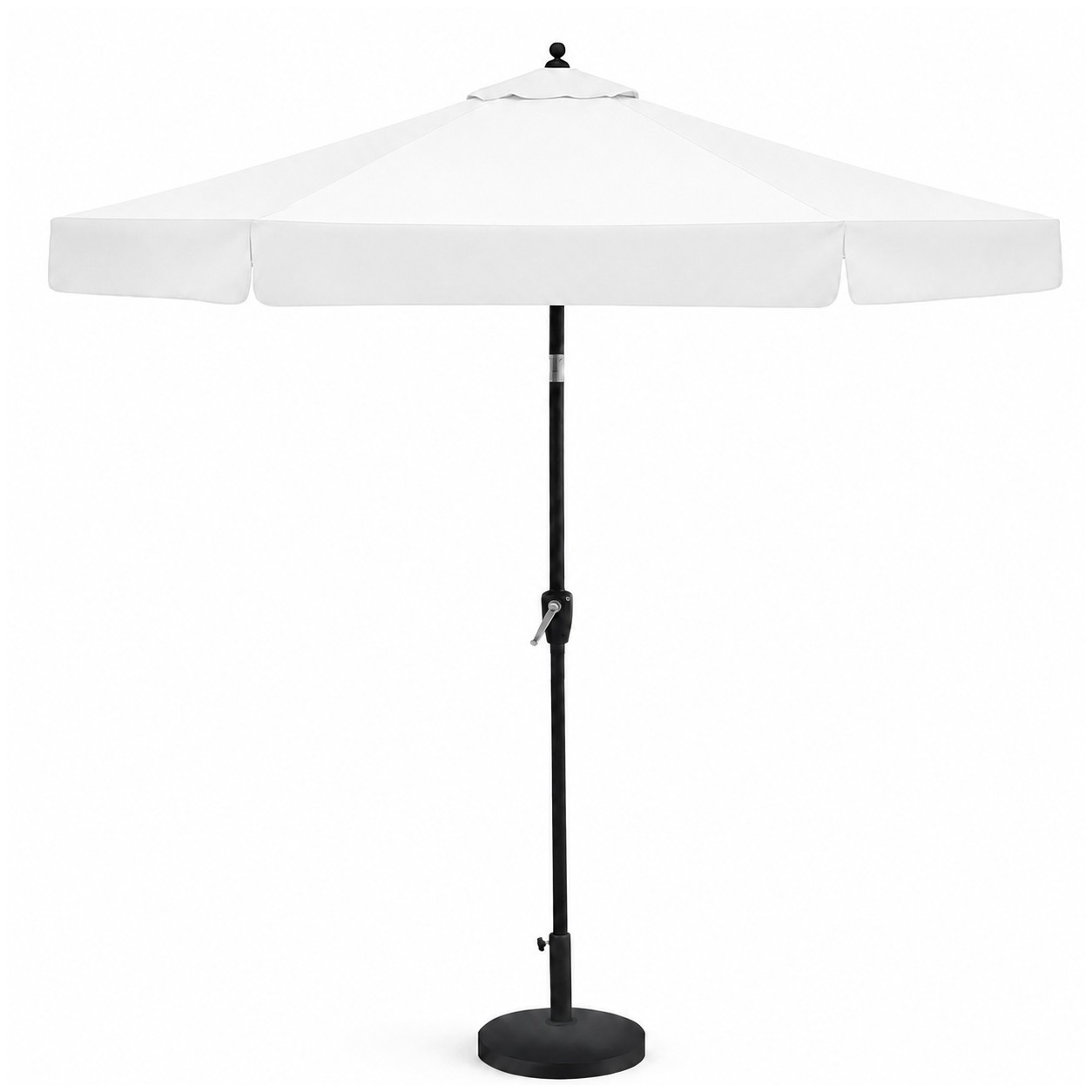 Aluminum Market Patio Umbrella With Auto Tilt — White