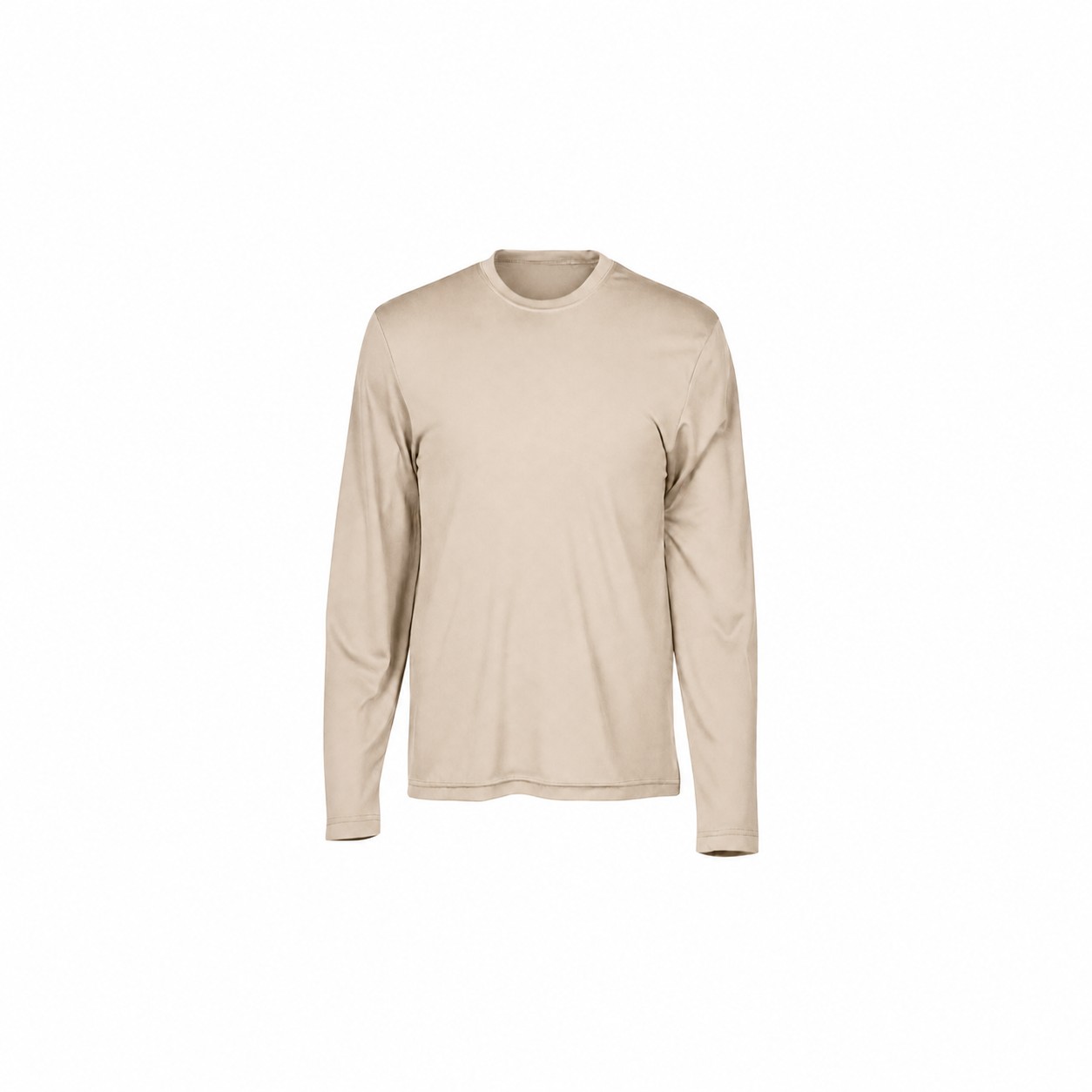 Moisture Wicking Long Sleeve Shirt — Beige