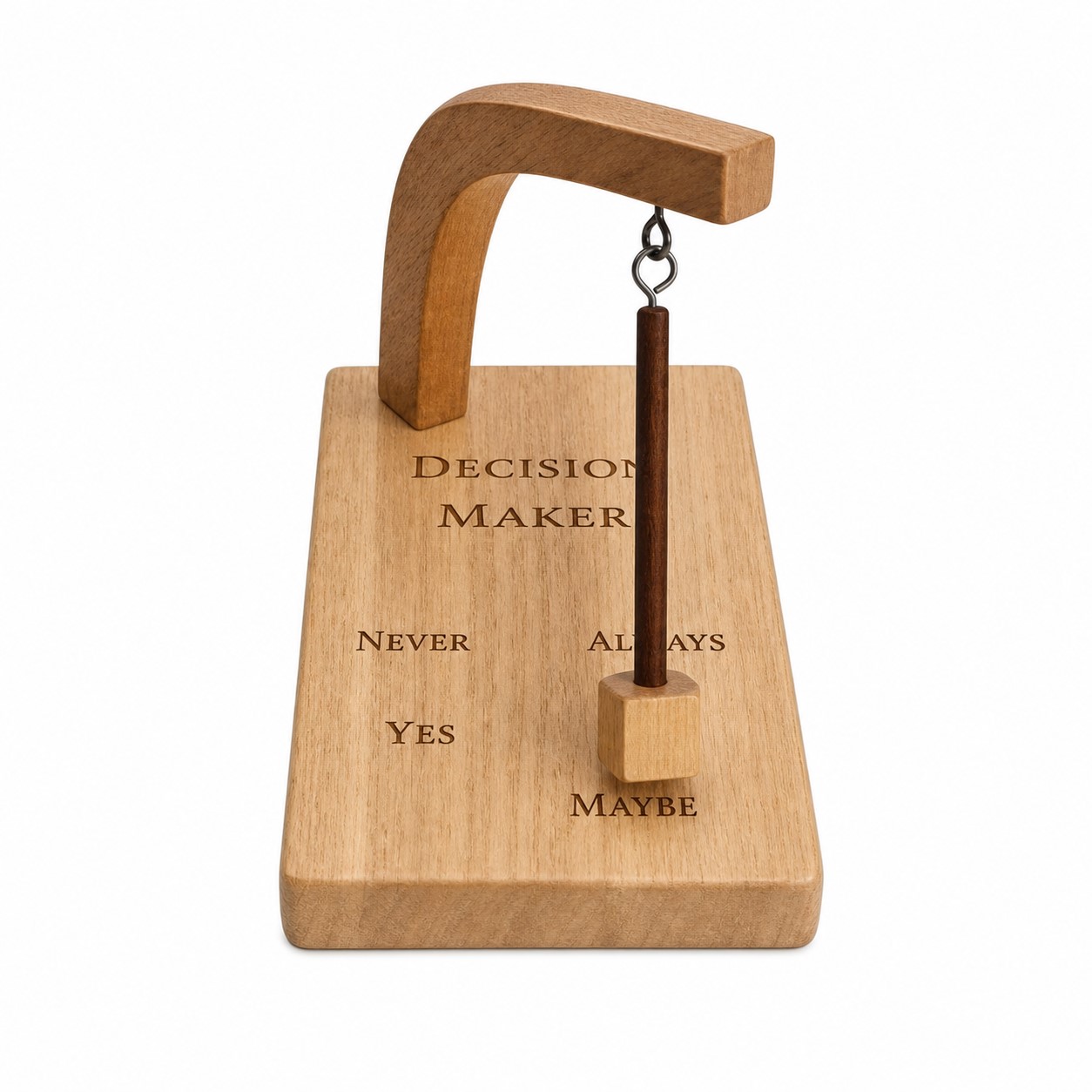 Pendulum Wood Desktop Decision Maker — view 2