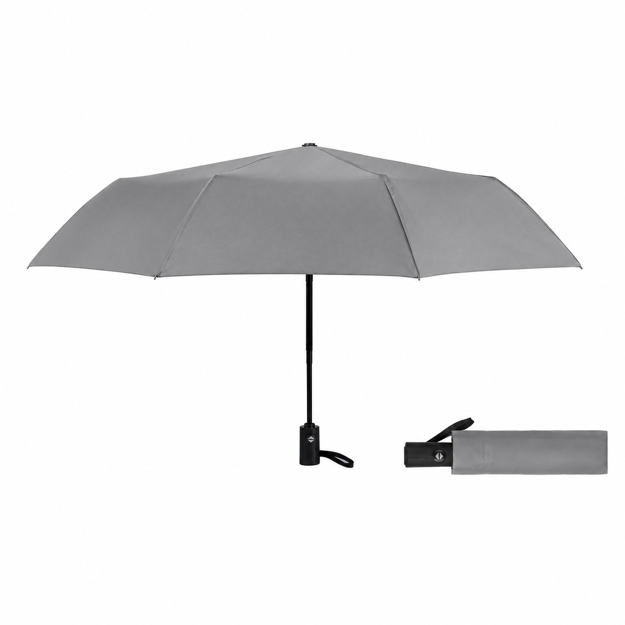 Telescopic Auto Close Travel Umbrella — White/Royal Blue