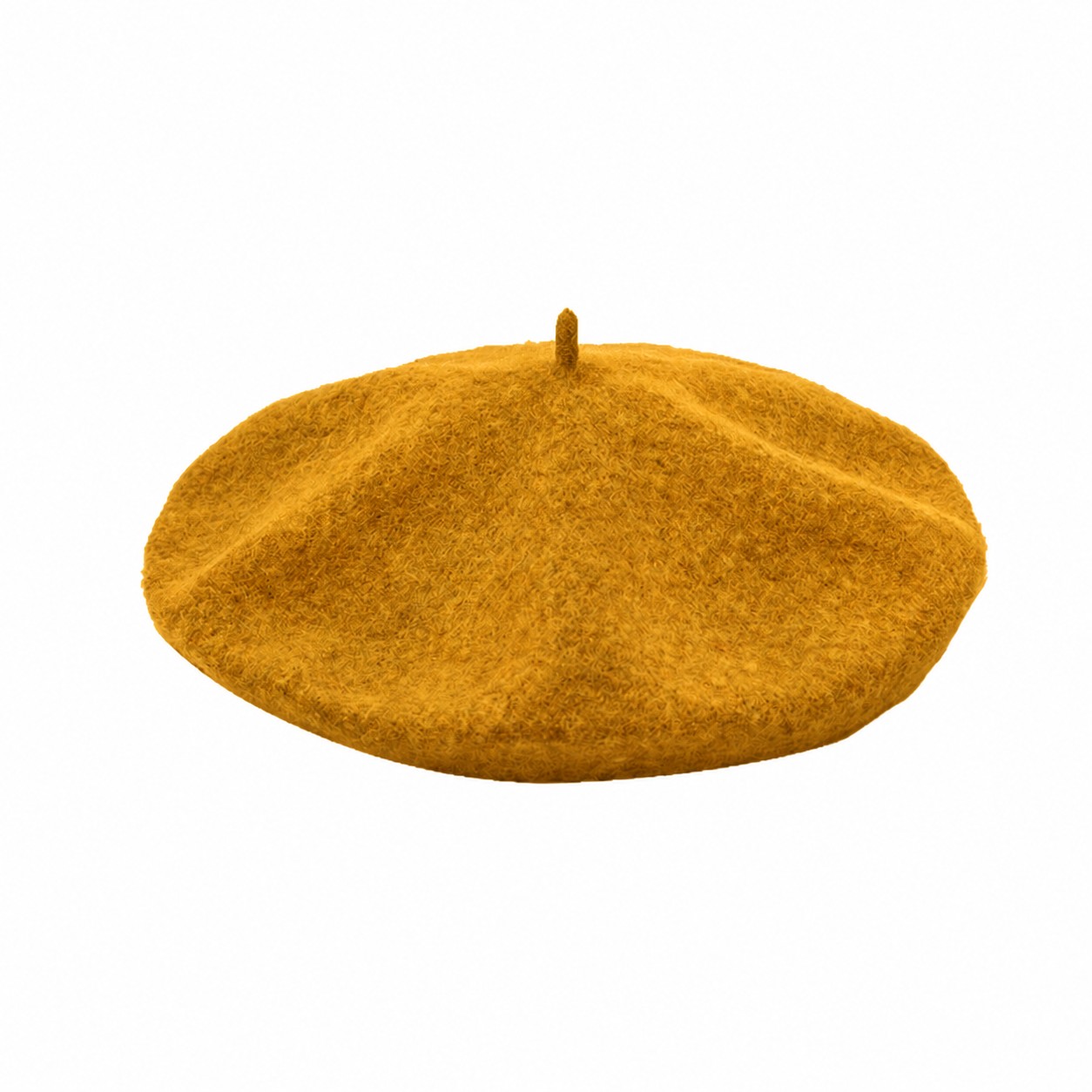 Polyester Vintage Beret Painter Hat — Ochre Yellow