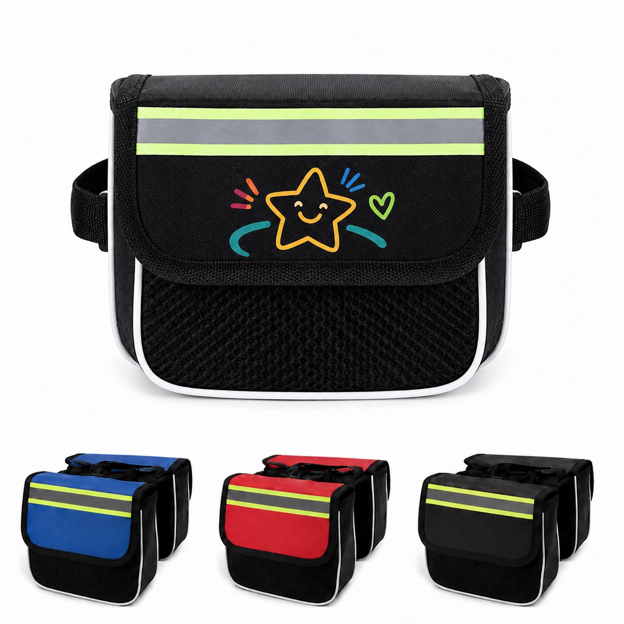 Reflective Nylon Front Frame Bike Bag