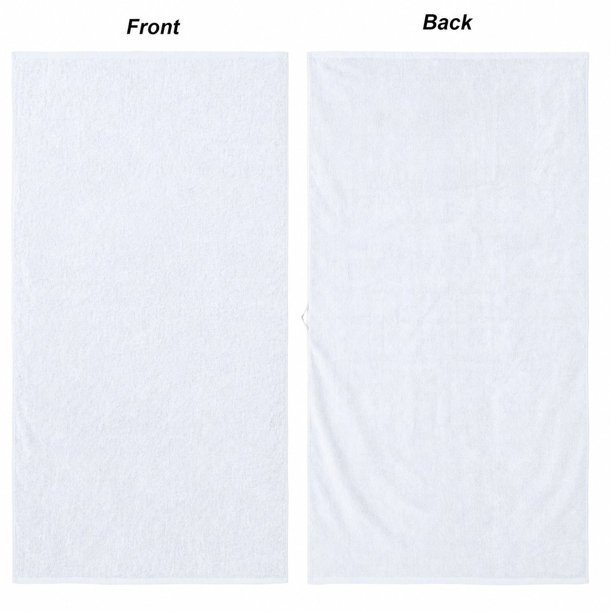 Cotton Jacquard Beach Towel — Clear White