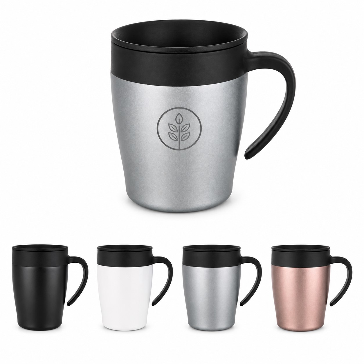 Lidded Wide Mouth Stainless Steel Insulated Mug