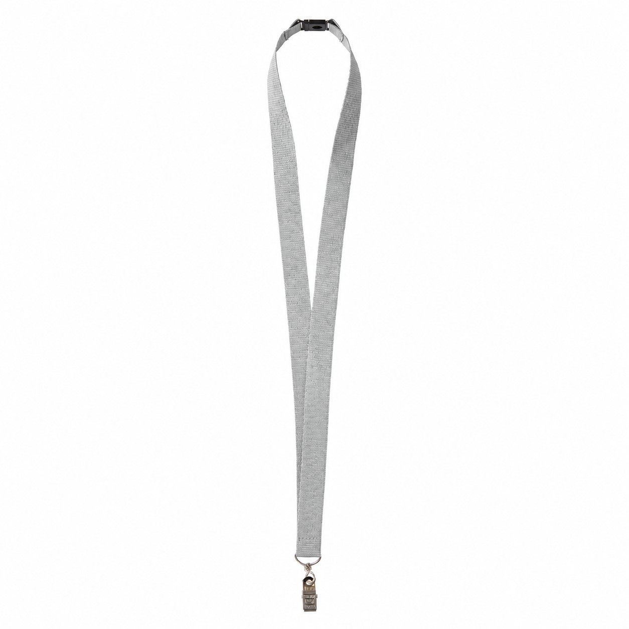 Three Quarter Inch Polyester Breakaway Lanyard — Silver