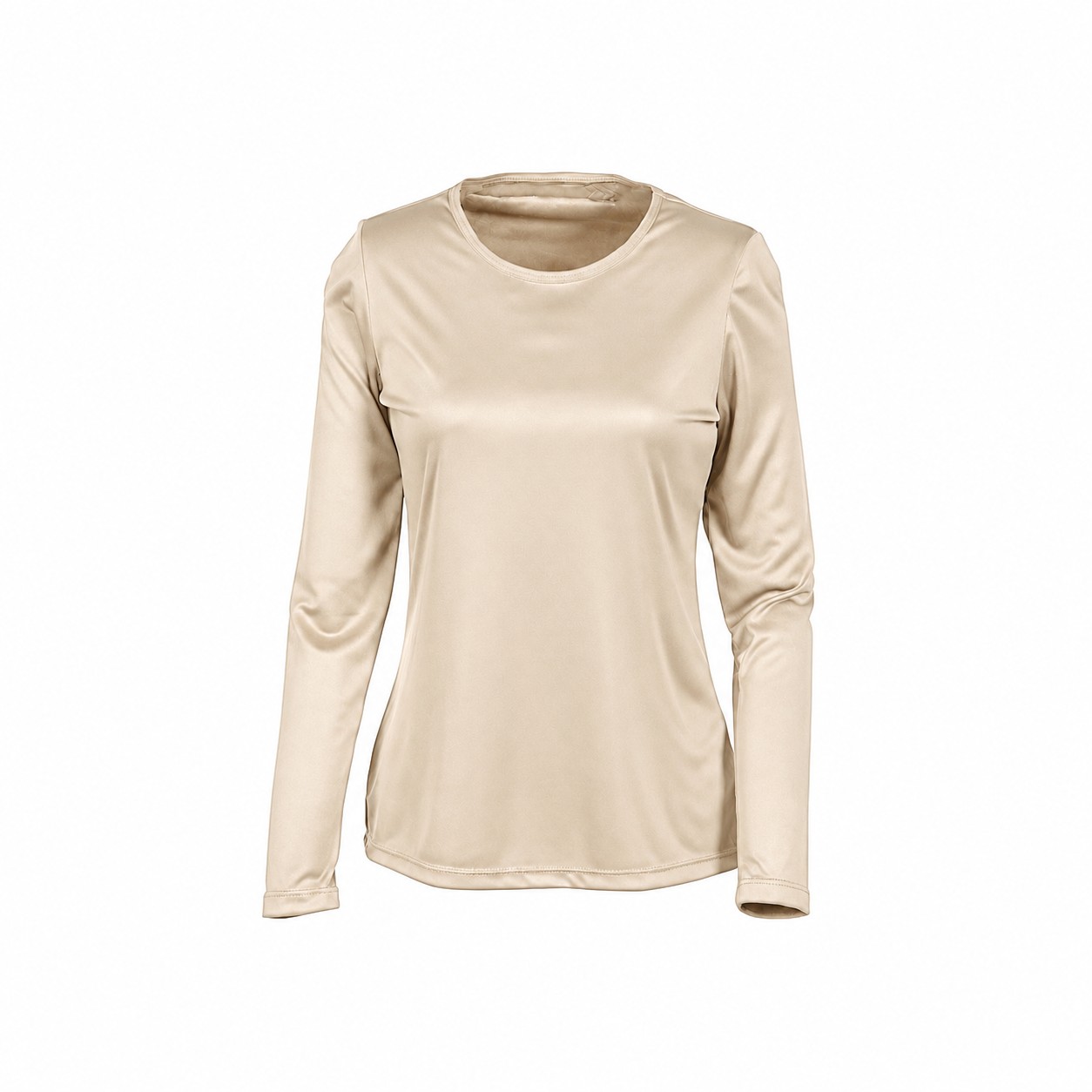 Ladies Recycled Polyester Cooling Tee — Beige