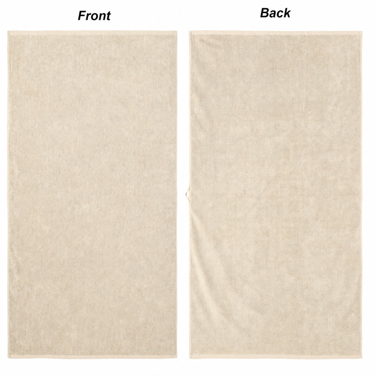 Cotton Jacquard Beach Towel — Natural Beige
