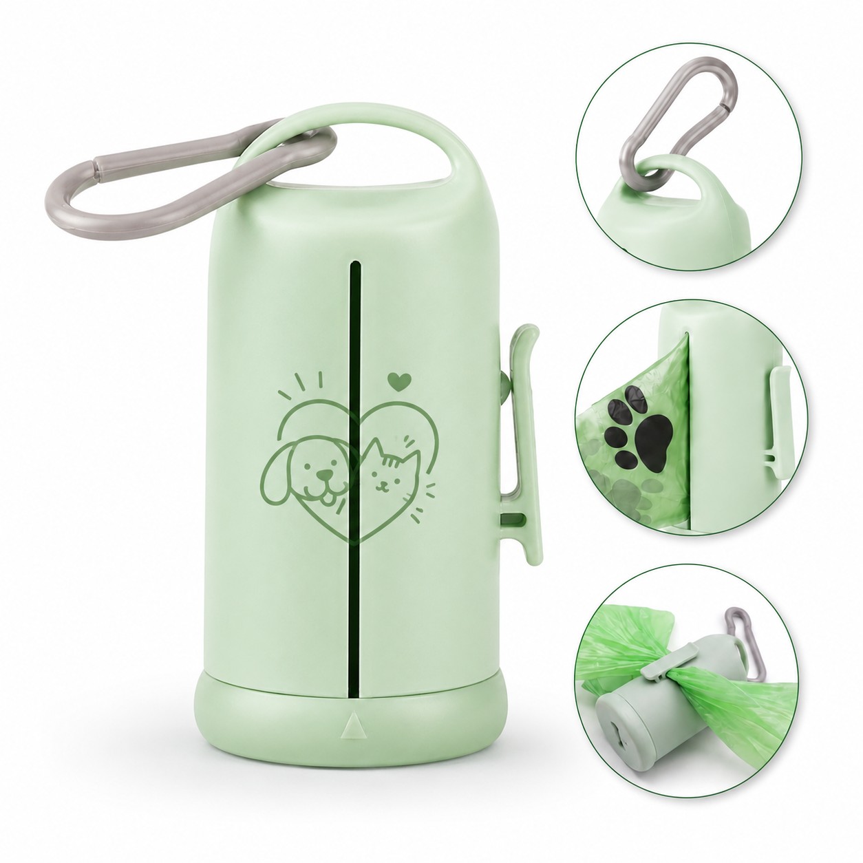 Clip On Polypropylene Pet Waste Bag Dispenser — view 1