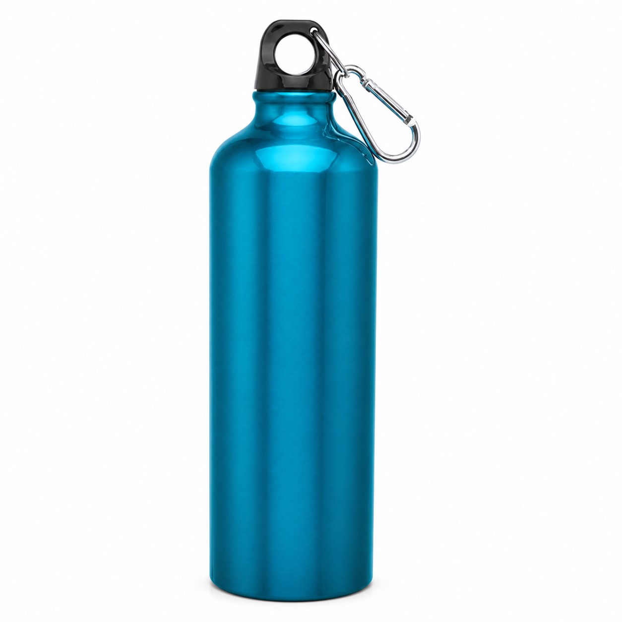 Aluminum Water Bottle With Carabiner Cap — view 2