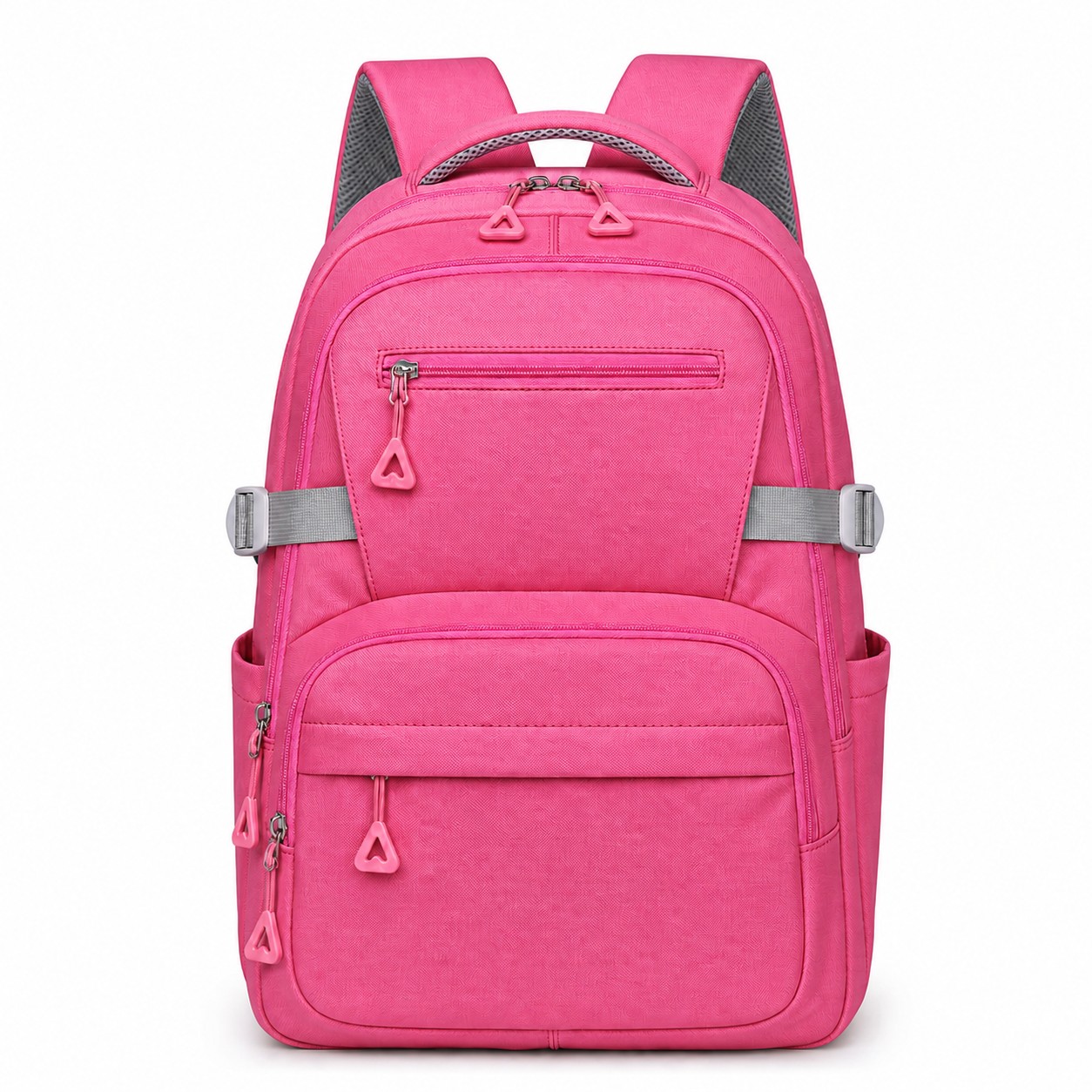 Oxford Cloth Laptop Backpack With Pockets — Pink