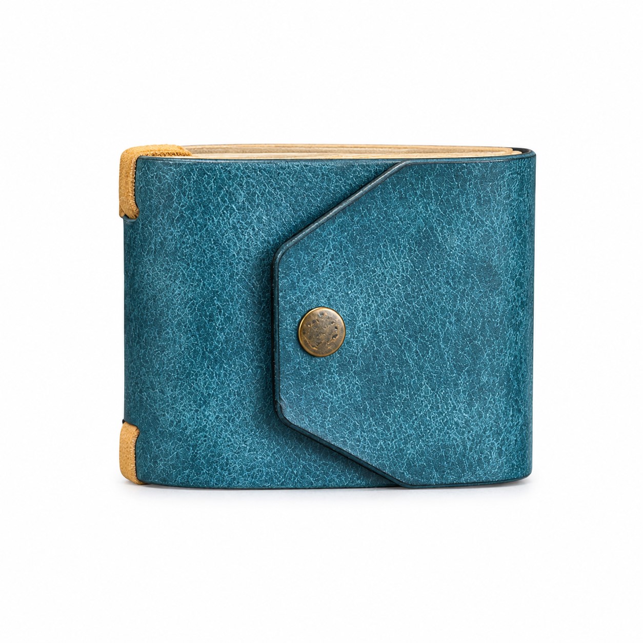 Leather Roll Up Wallet With Snap Closure — view 2