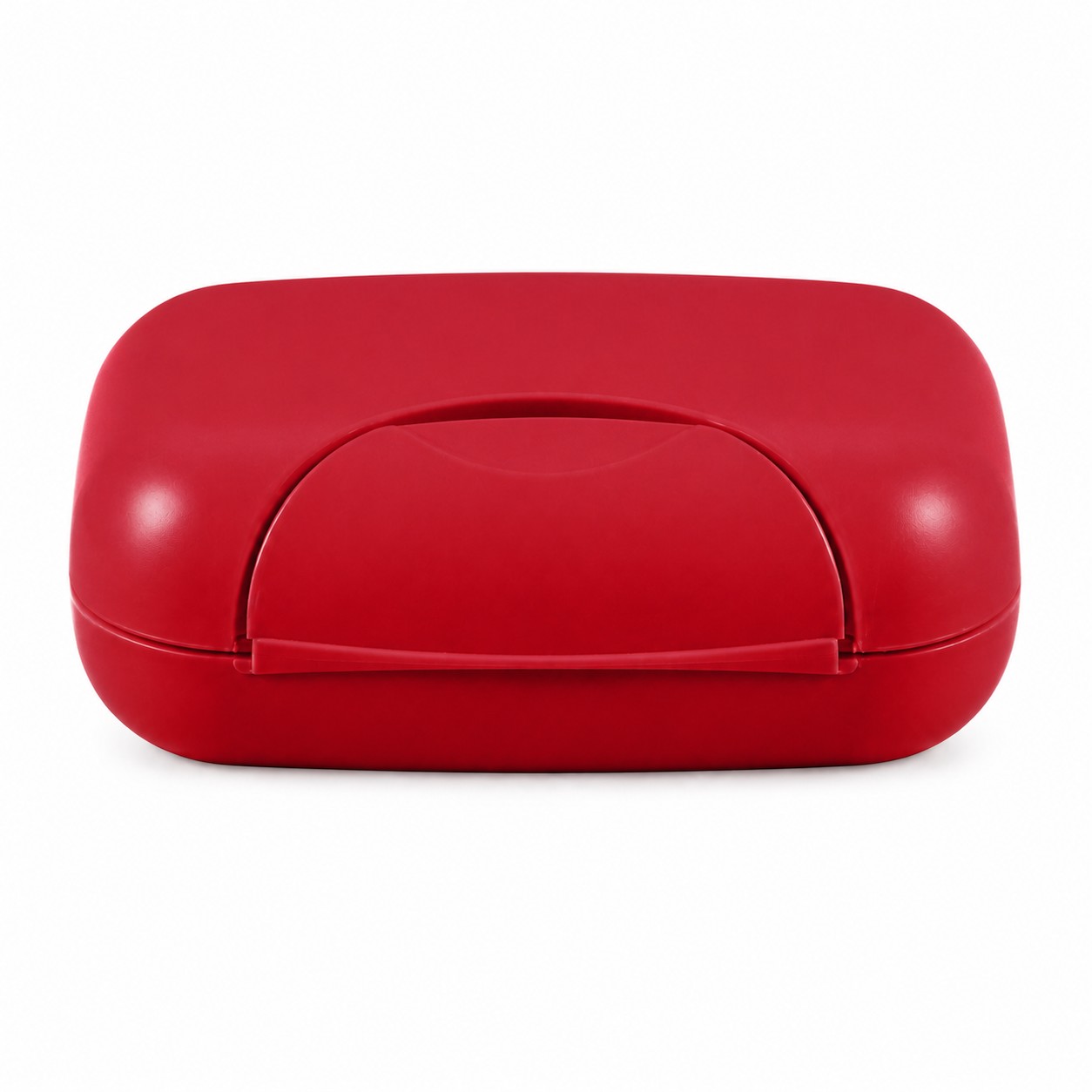 Portable ABS Buckle Soap Case — Crimson Red