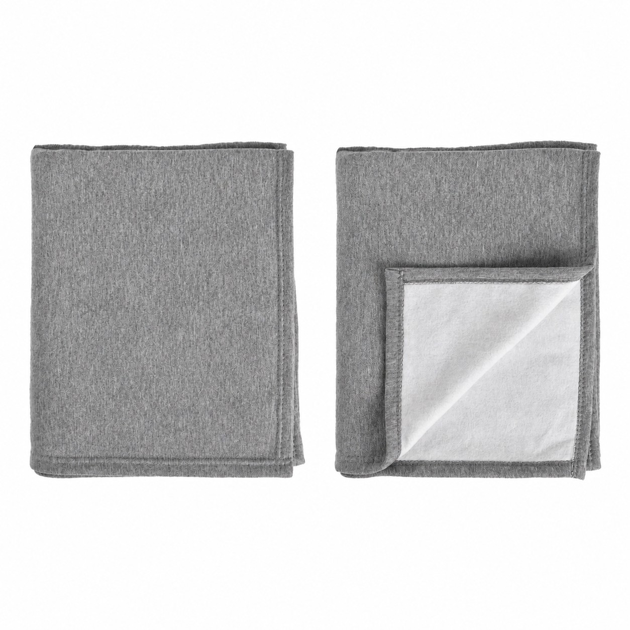 290GSM Sweatshirt Fleece Throw Blanket — Gray