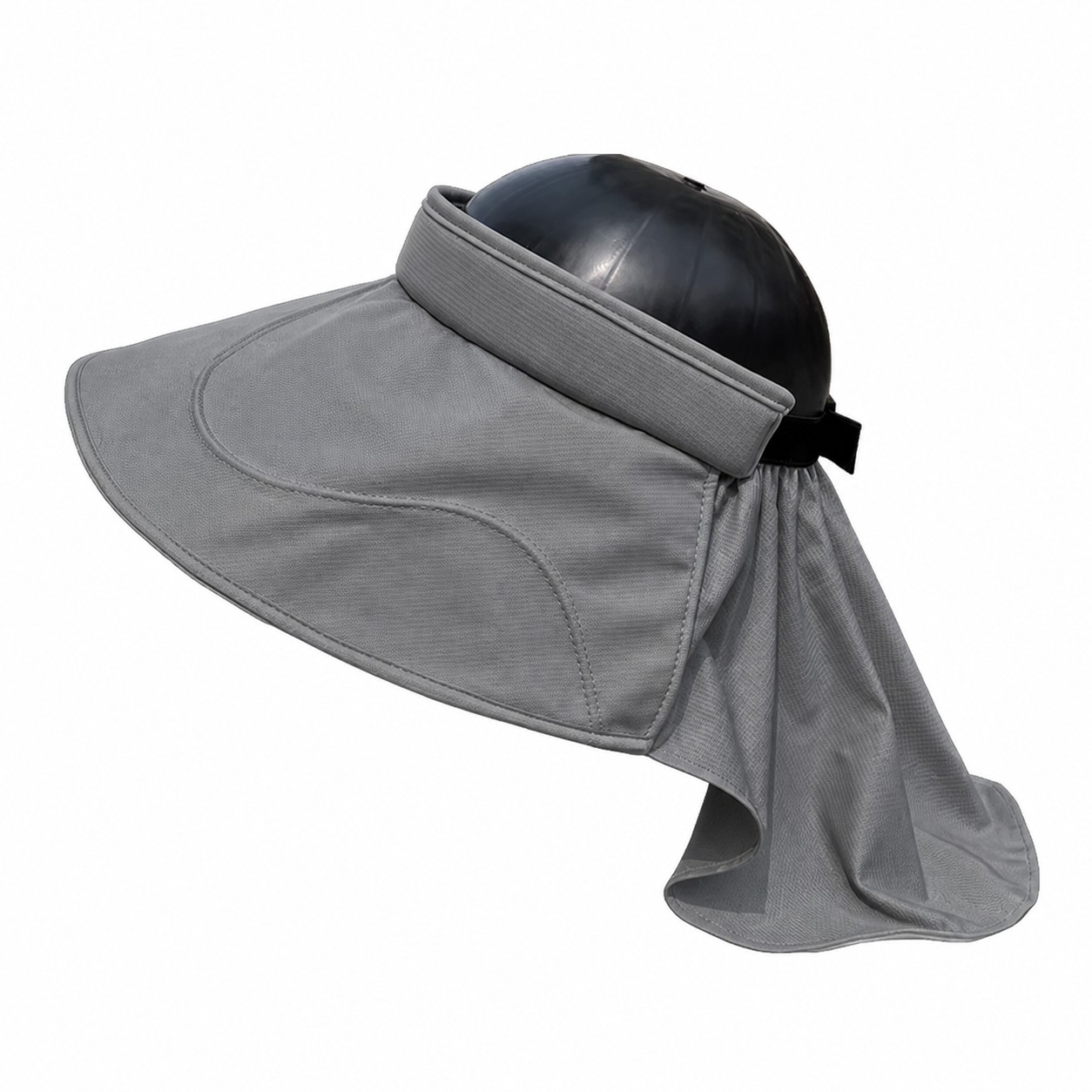 Polyester Cotton Shell Drape Visor — Gray