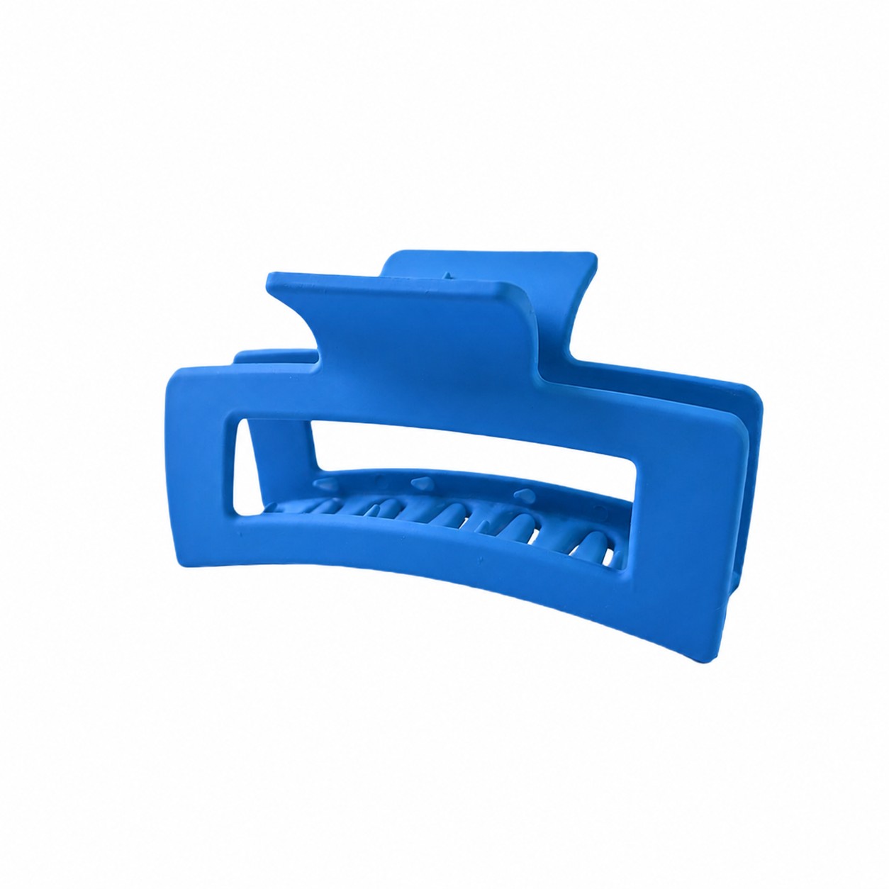 Rectangular Plastic Hair Claw Clip — Blue