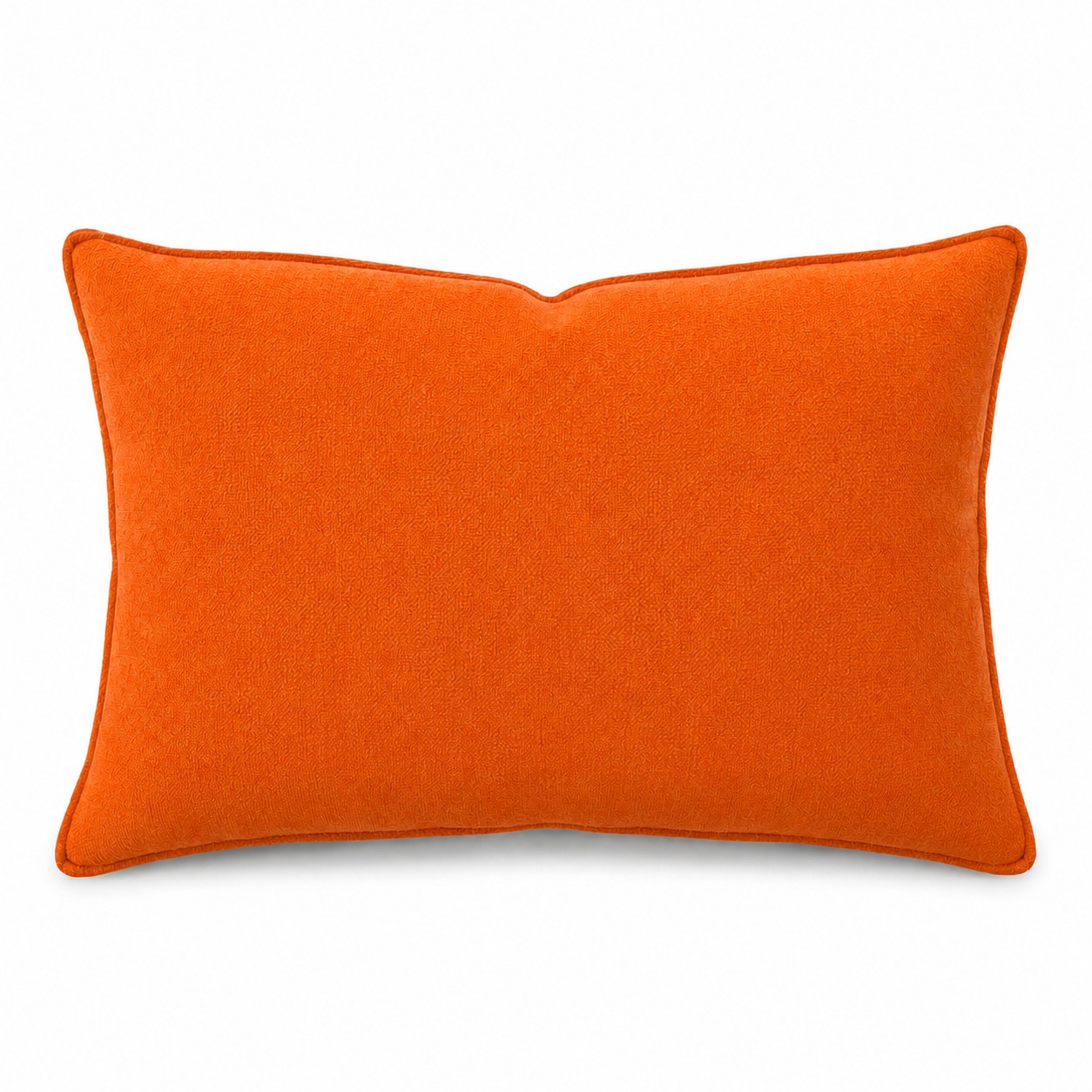Zippered Plush Lumbar Pillow With Insert — Orange