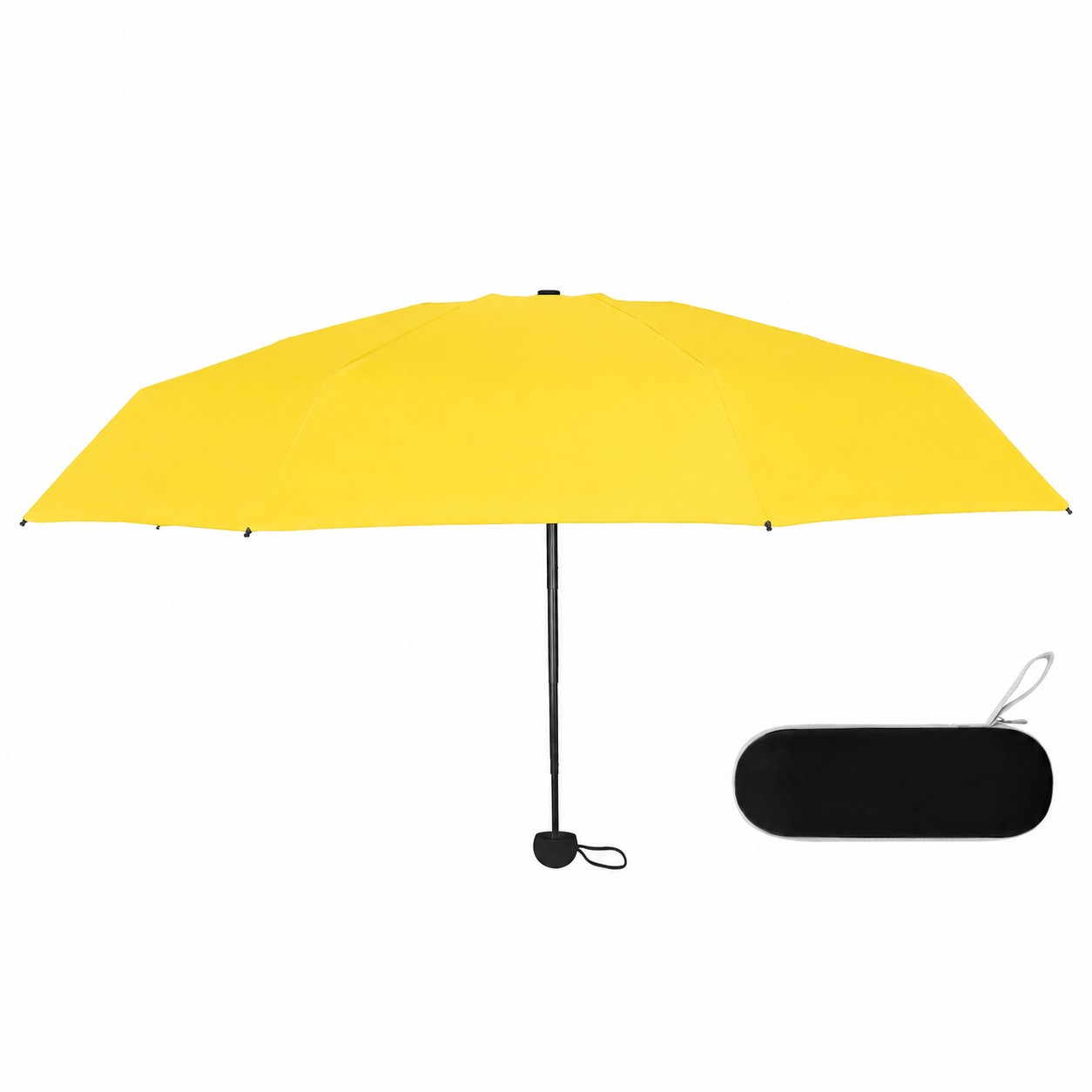 Compact Sun Rain Umbrella Set — Lemon Yellow