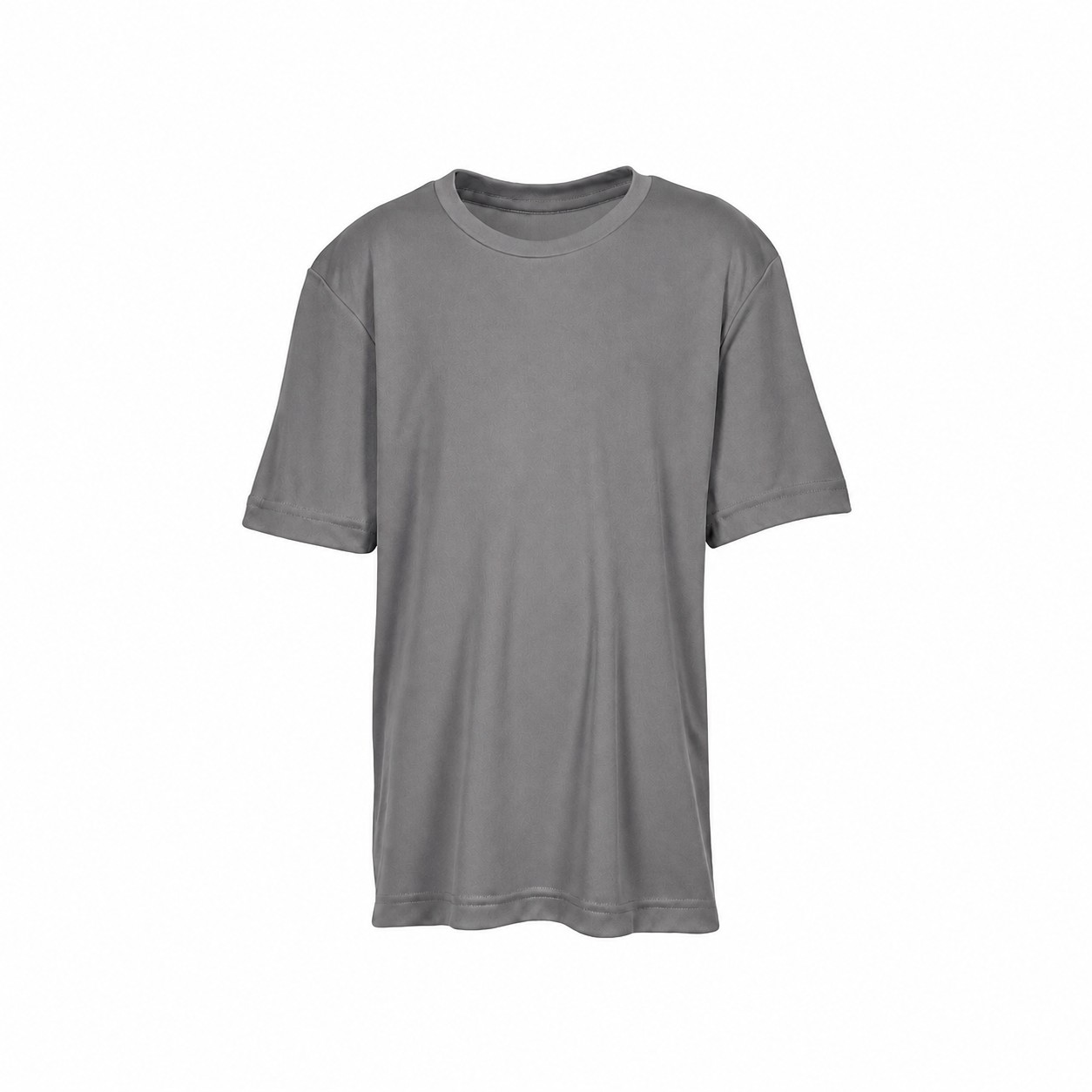 Youth Polyester Performance T Shirt — Gray