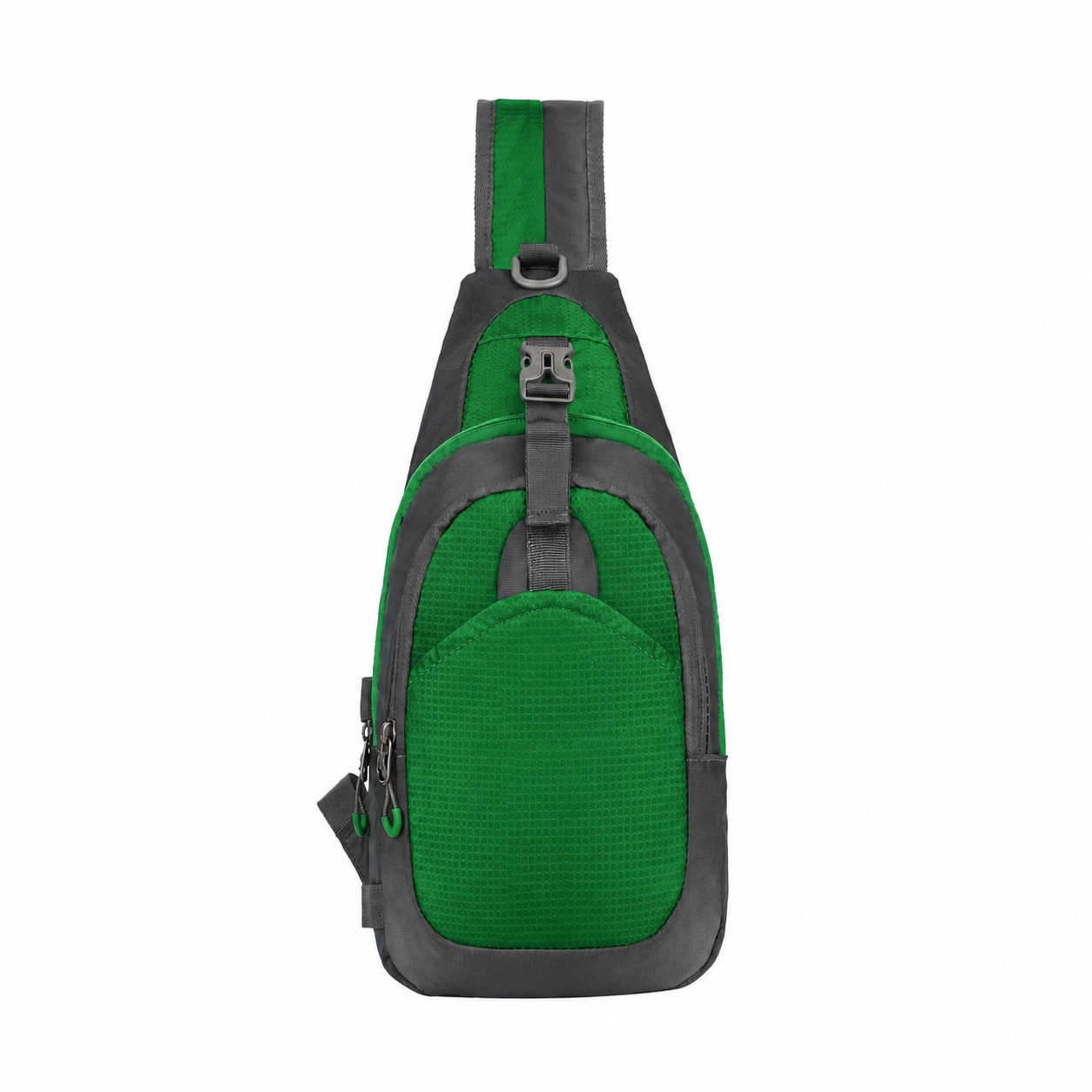 Nylon Tablet Crossbody Sling Bag — Green