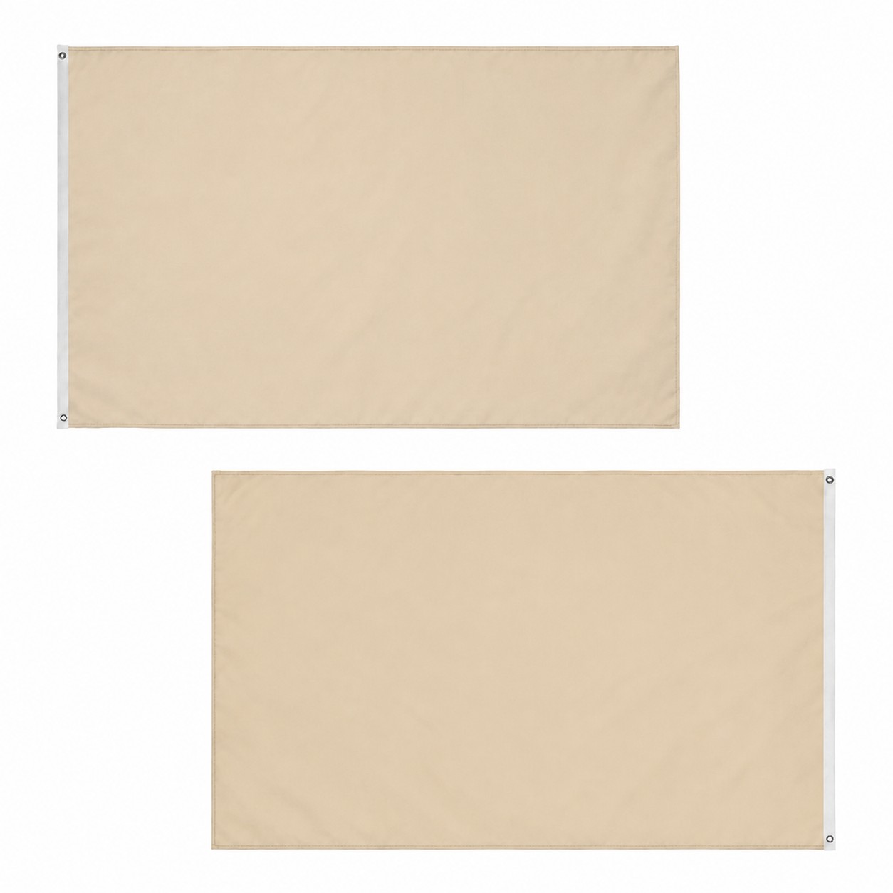 Double Sided Knitted Polyester Flag — Beige