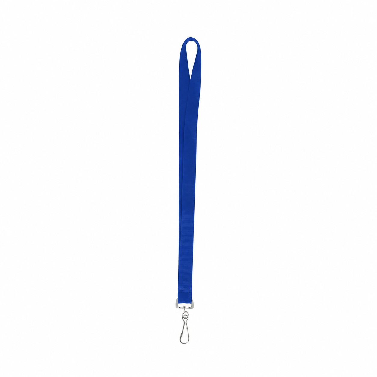 Textured Polyester Badge Lanyard — Royal Blue