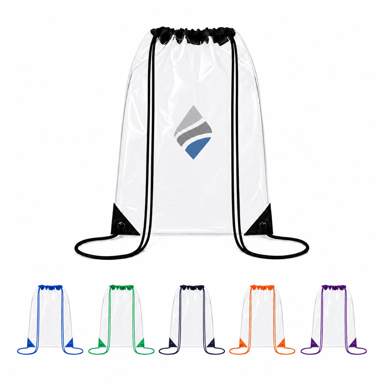 Clear PVC Drawcord Stadium Backpack