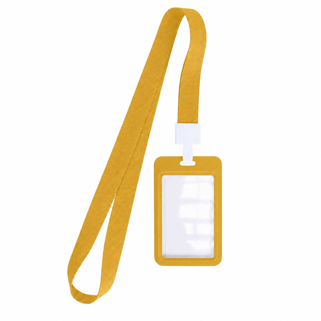 Vertical Sliding Badge Holder Lanyard — Brass Gold