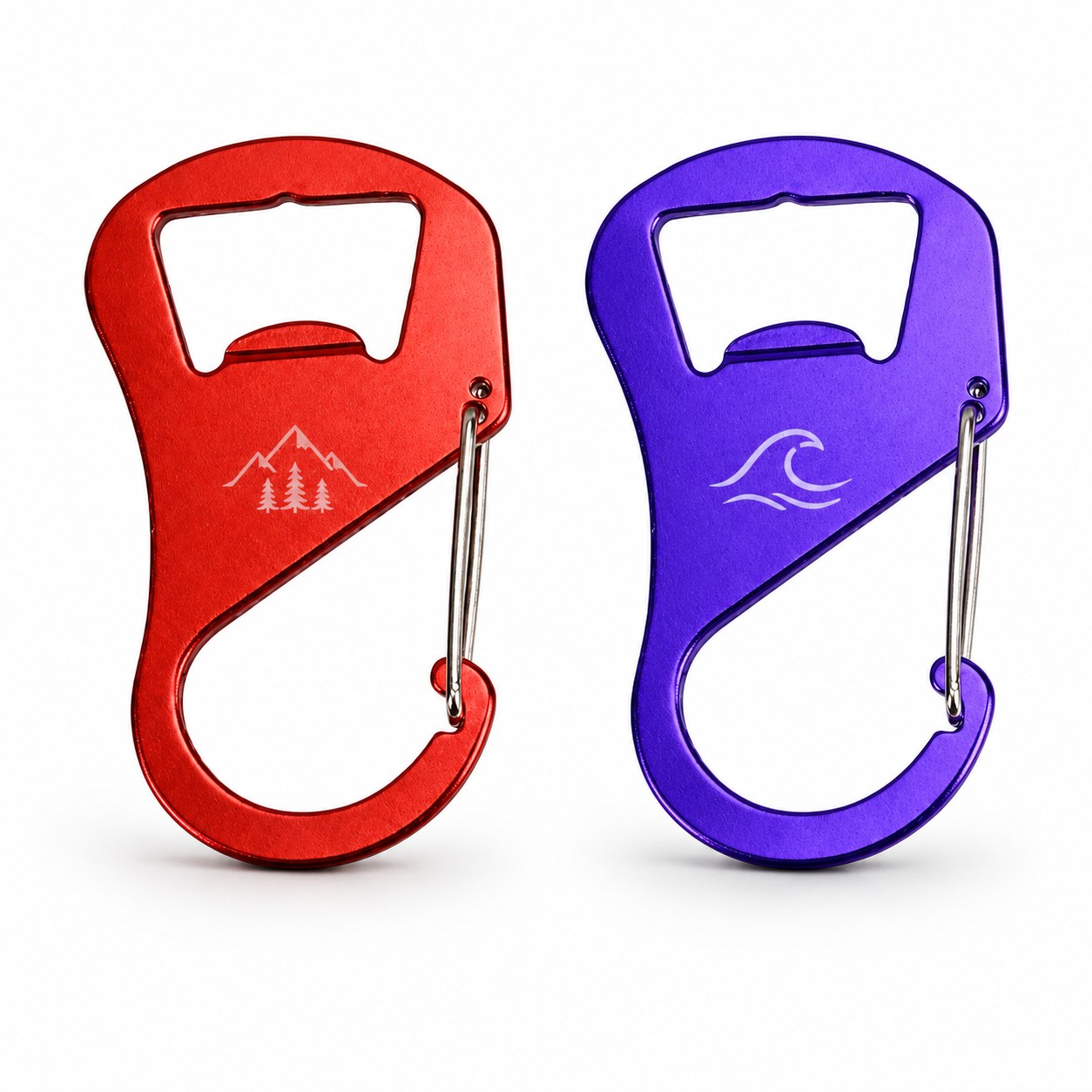 Compact Aluminum Carabiner Bottle Opener — view 1