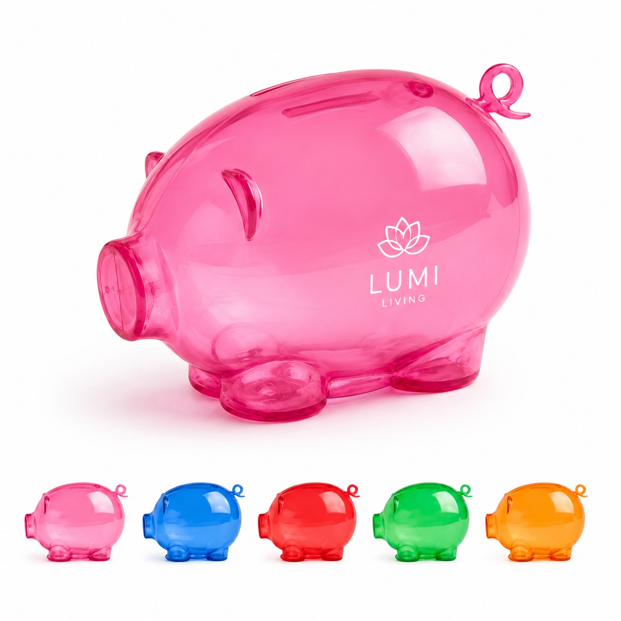 Translucent ABS Plastic Piggy Bank