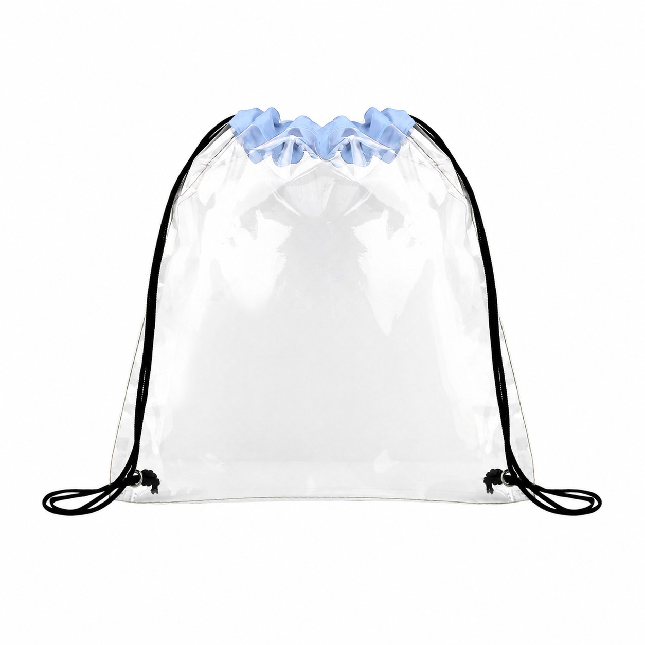 Metal Grommets Drawstring Bag — Baby Blue