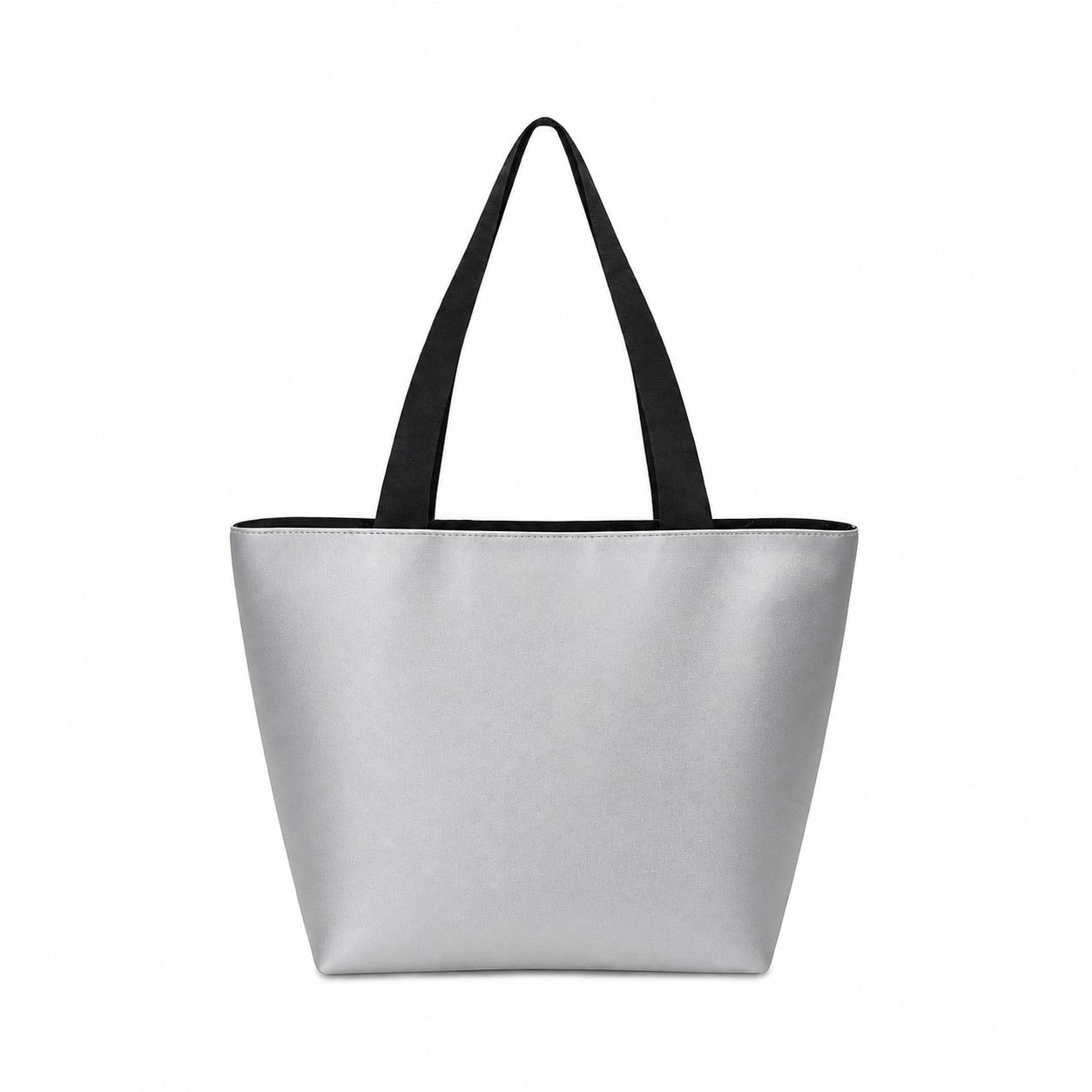 Polyester Everyday Carry Bag With Zipper — Silver