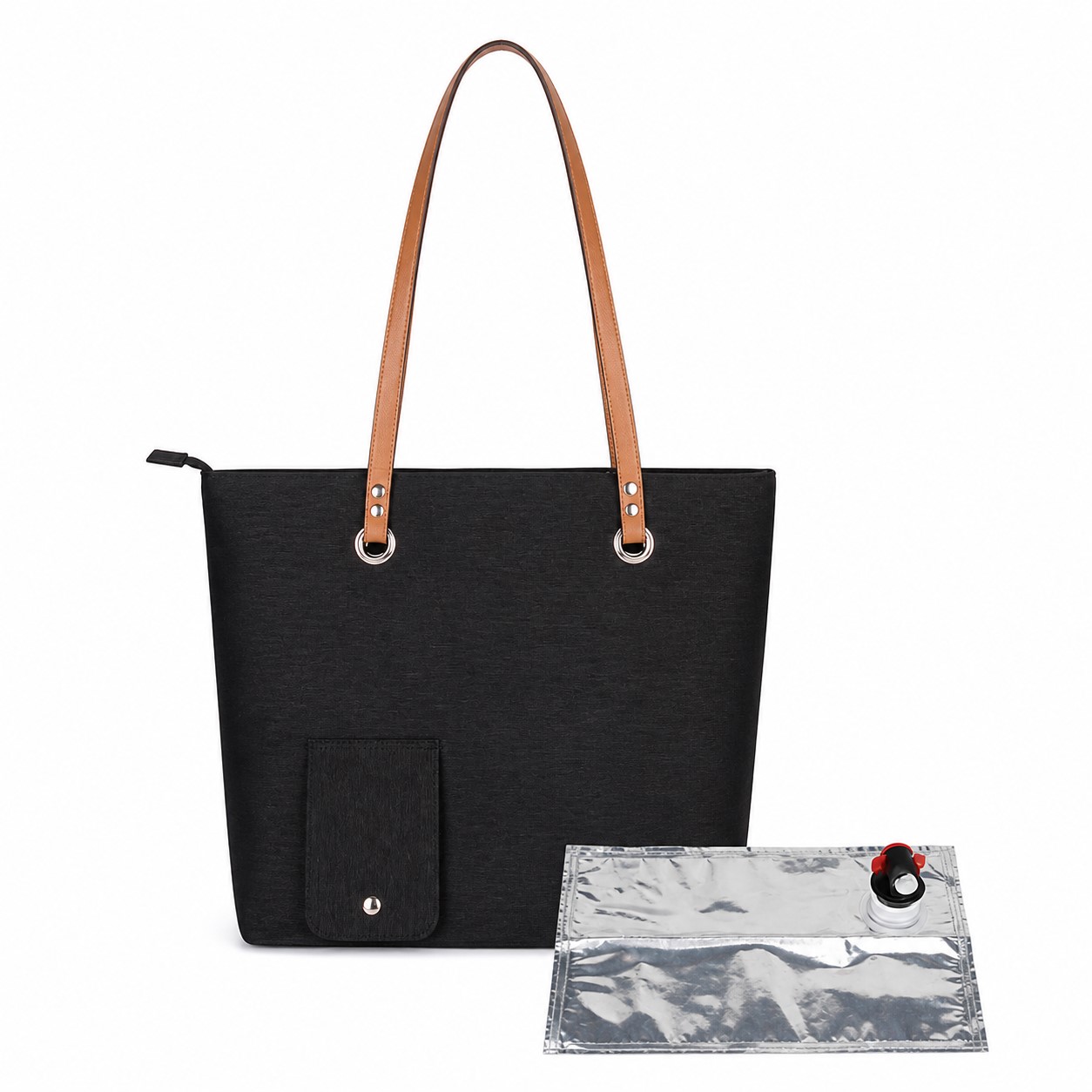 Oxford Wine Tote With Concealed Dispenser — view 2