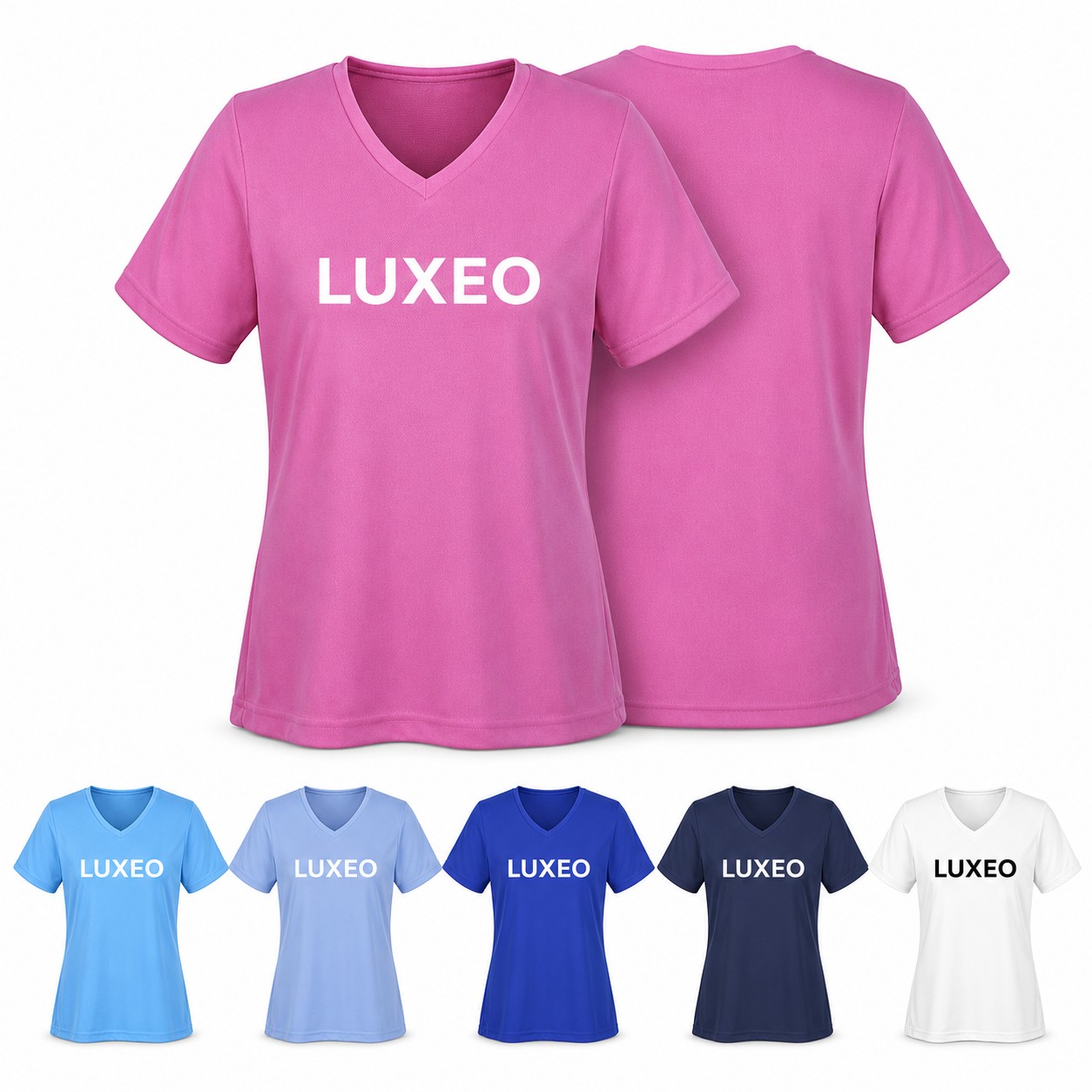 Ladies Mesh Polyester V Neck Shirt