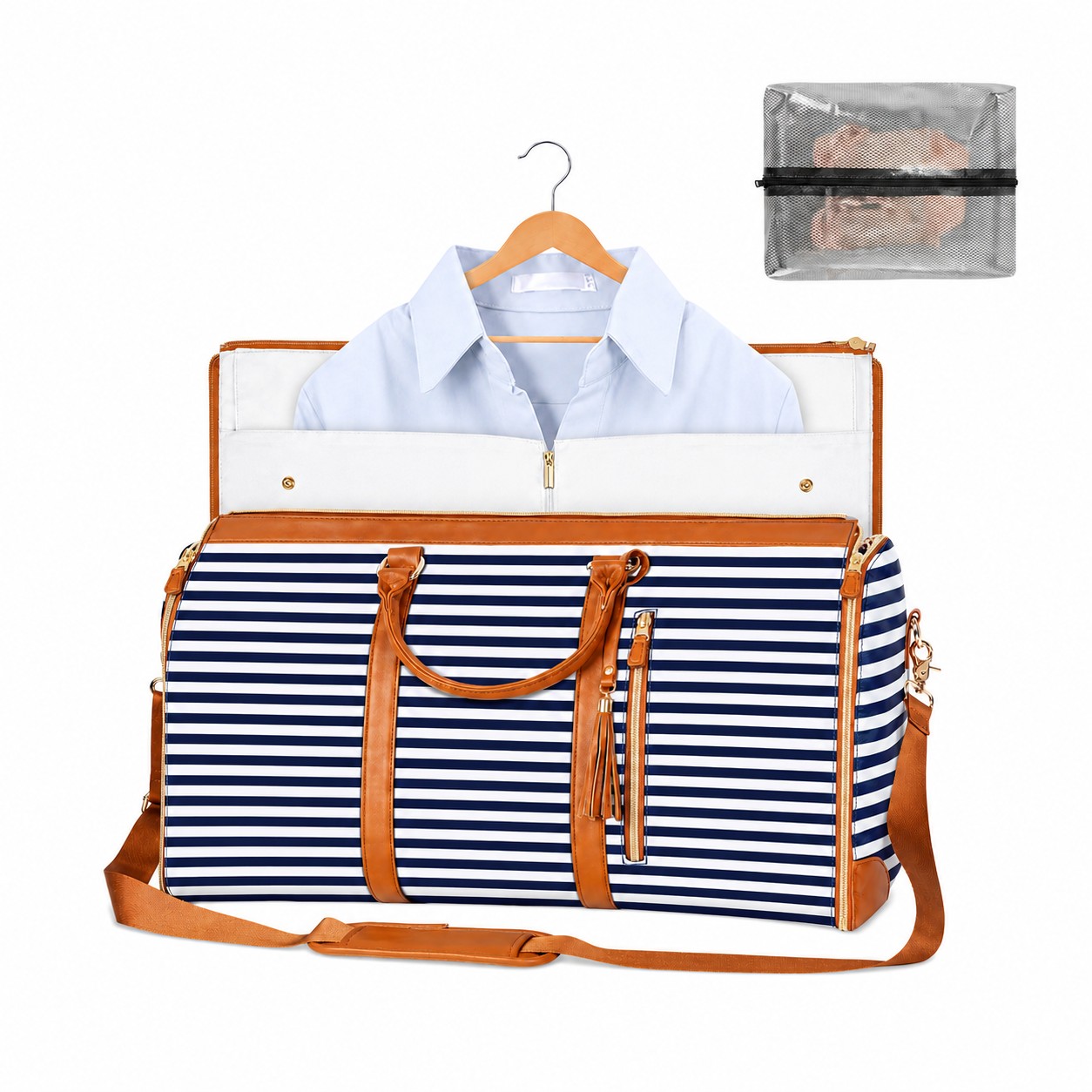 Convertible PU Garment Travel Bag