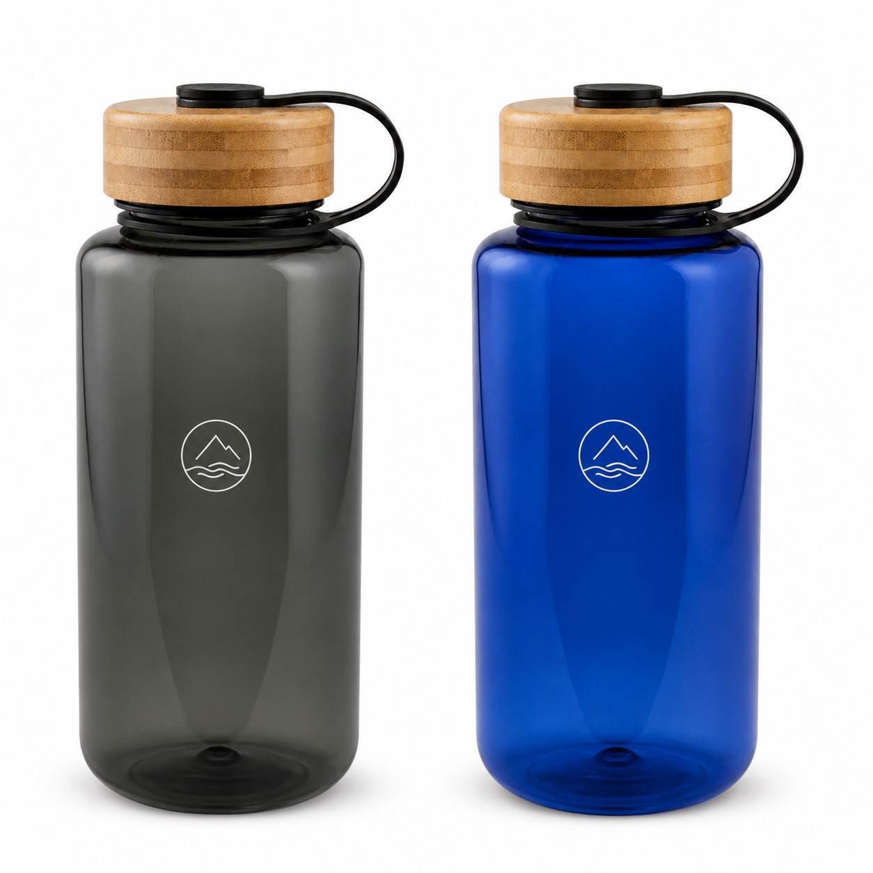 Tritan Water Bottle With Bamboo Loop Cap